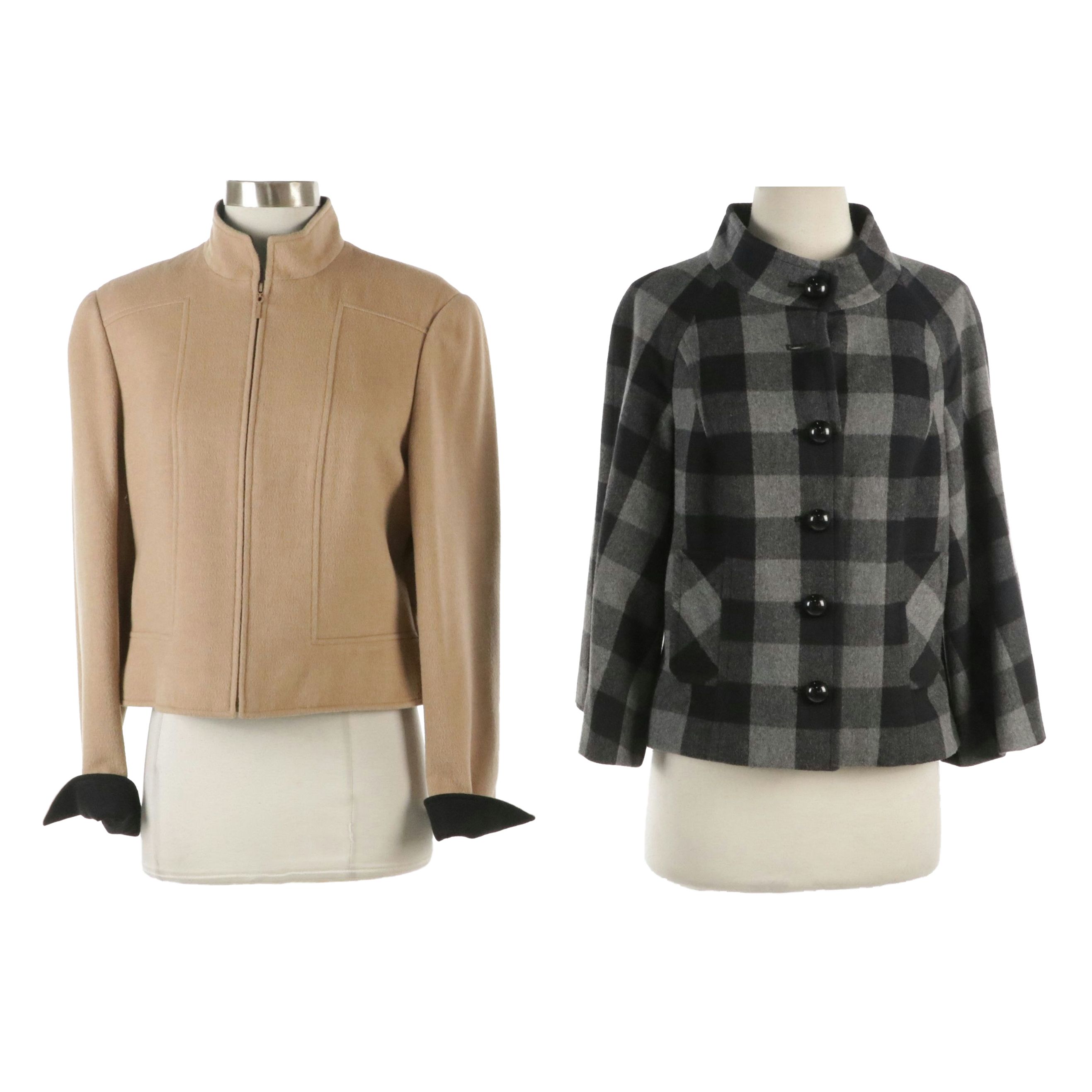 Carlisle Brown Lambswool/Angora Blend & Per Se Angora/Wool Blend Jackets
