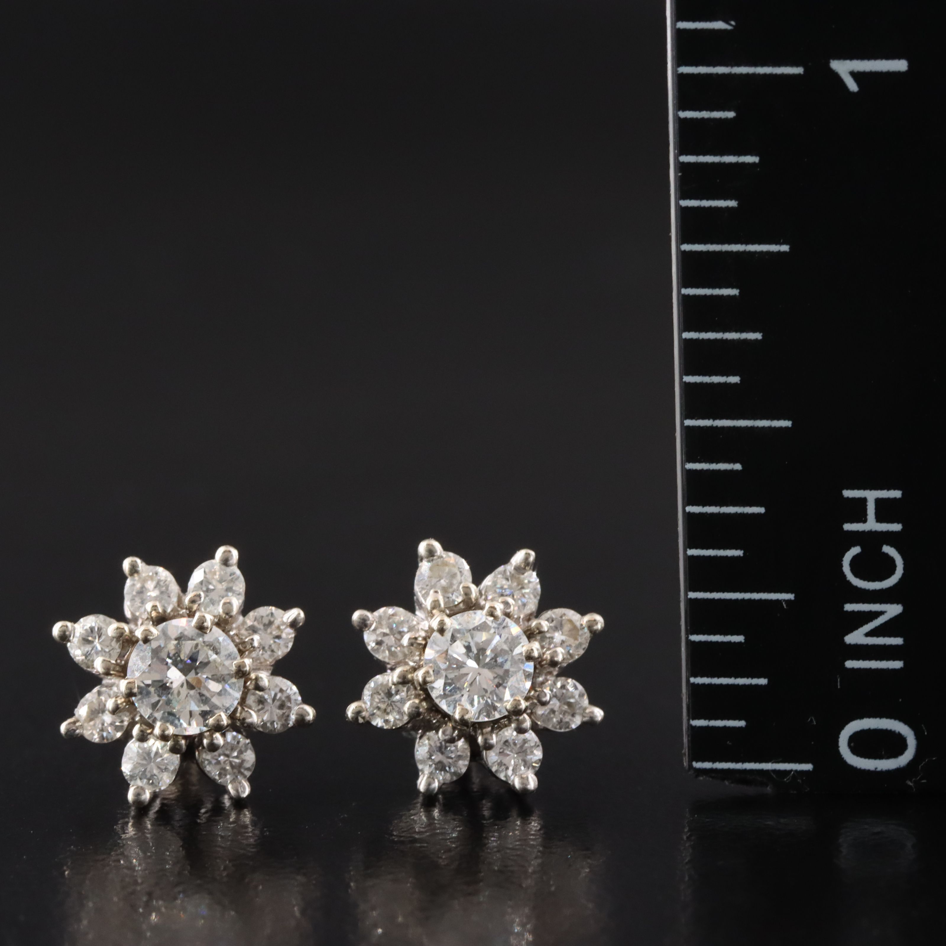 14K 1.02 CTW Diamond Stud Earrings and Jackets