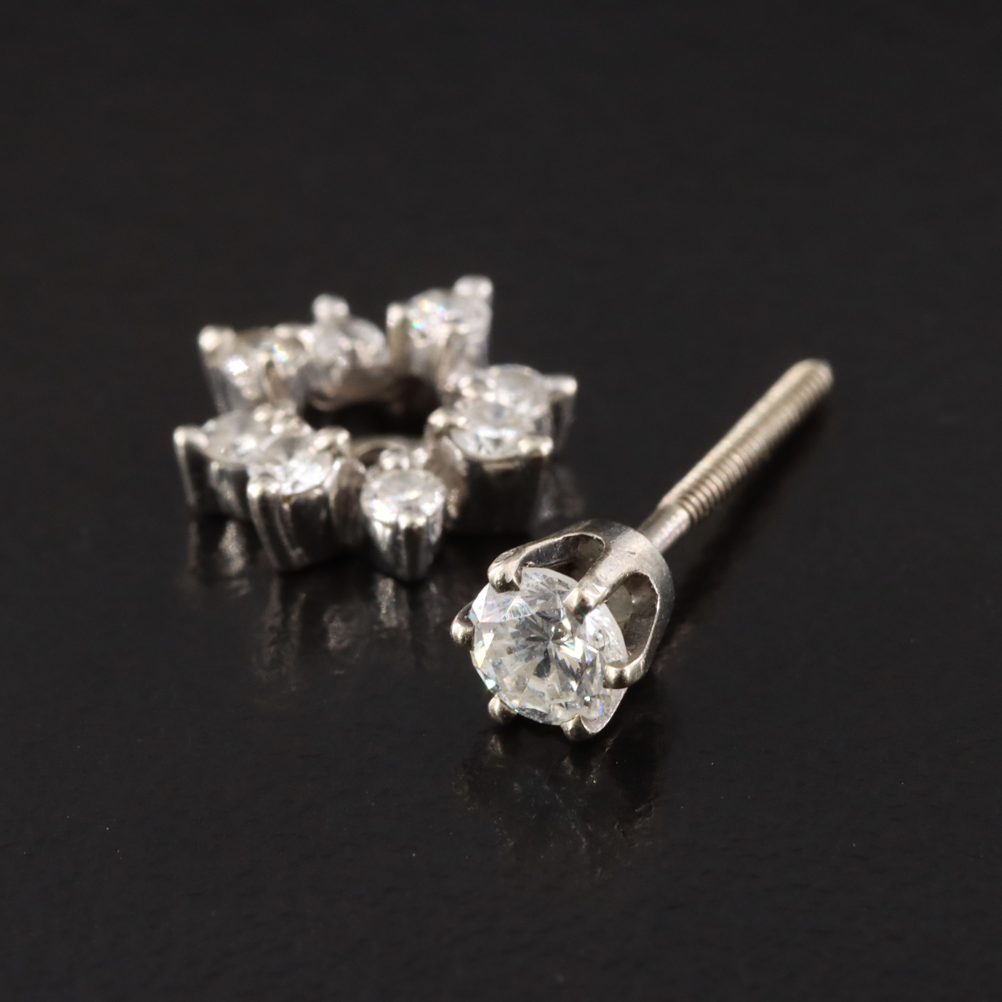 14K 1.02 CTW Diamond Stud Earrings and Jackets