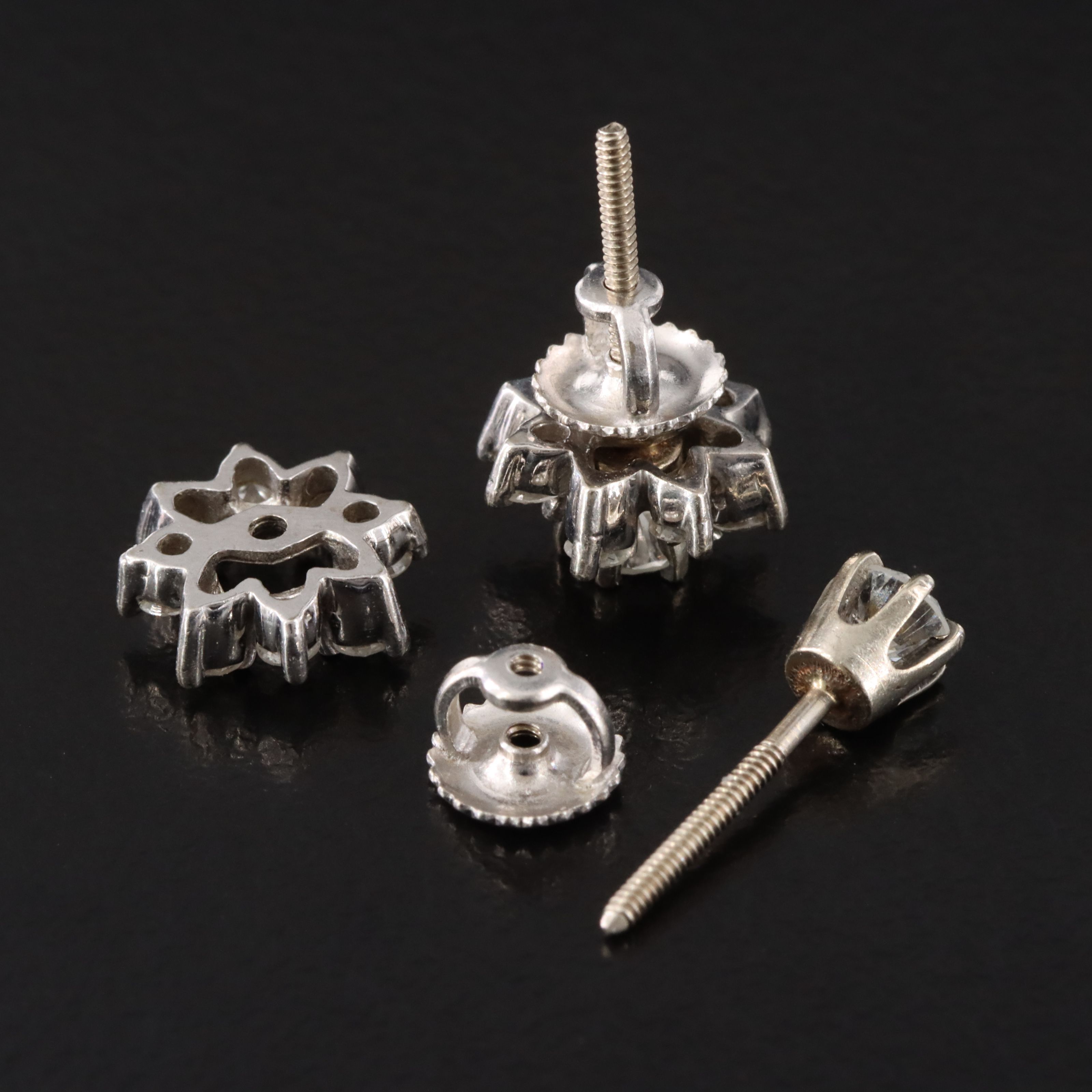 14K 1.02 CTW Diamond Stud Earrings and Jackets