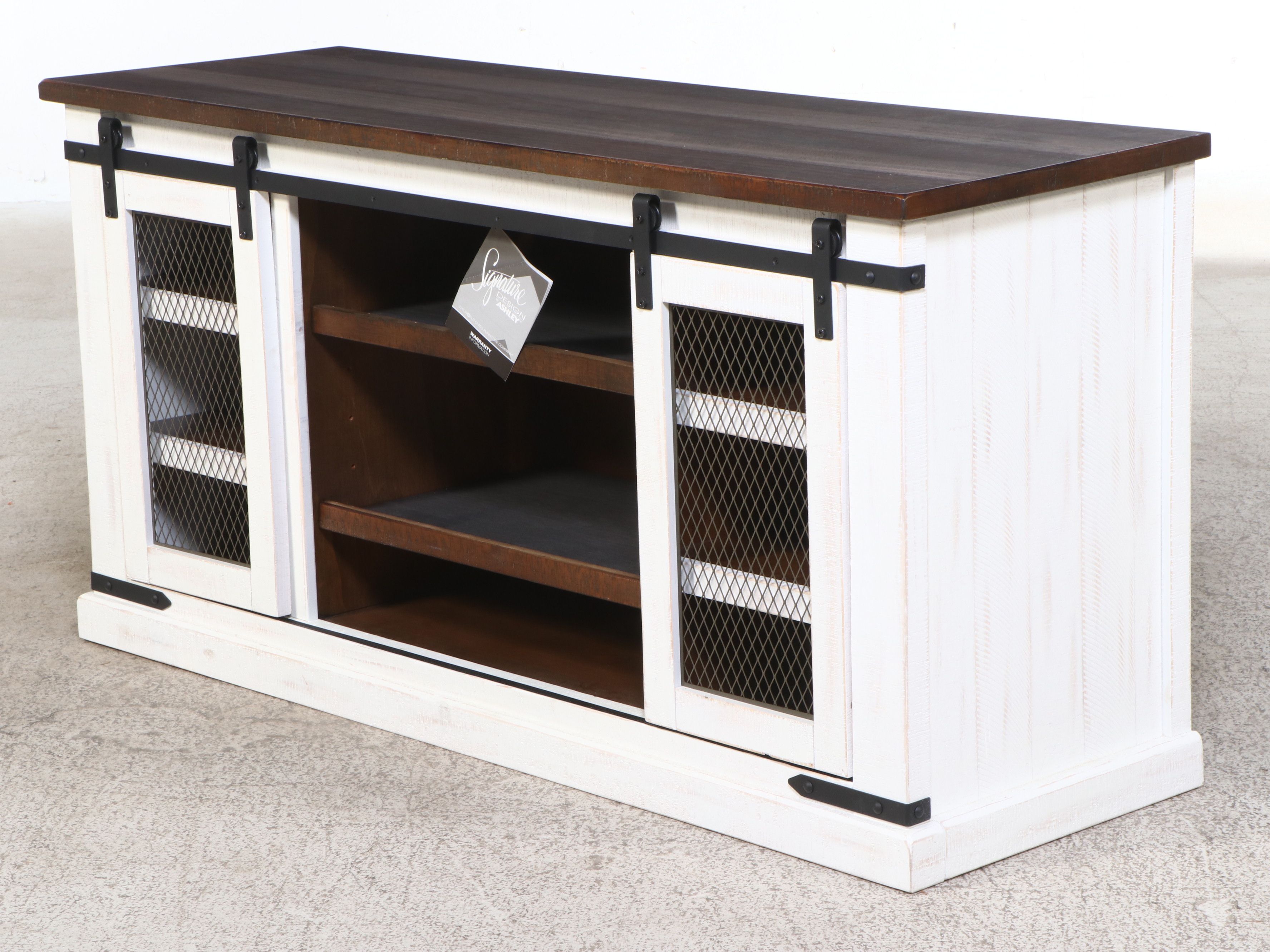 Signature Design by Ashley Furniture Modern Farmhouse Style Media Cabinet