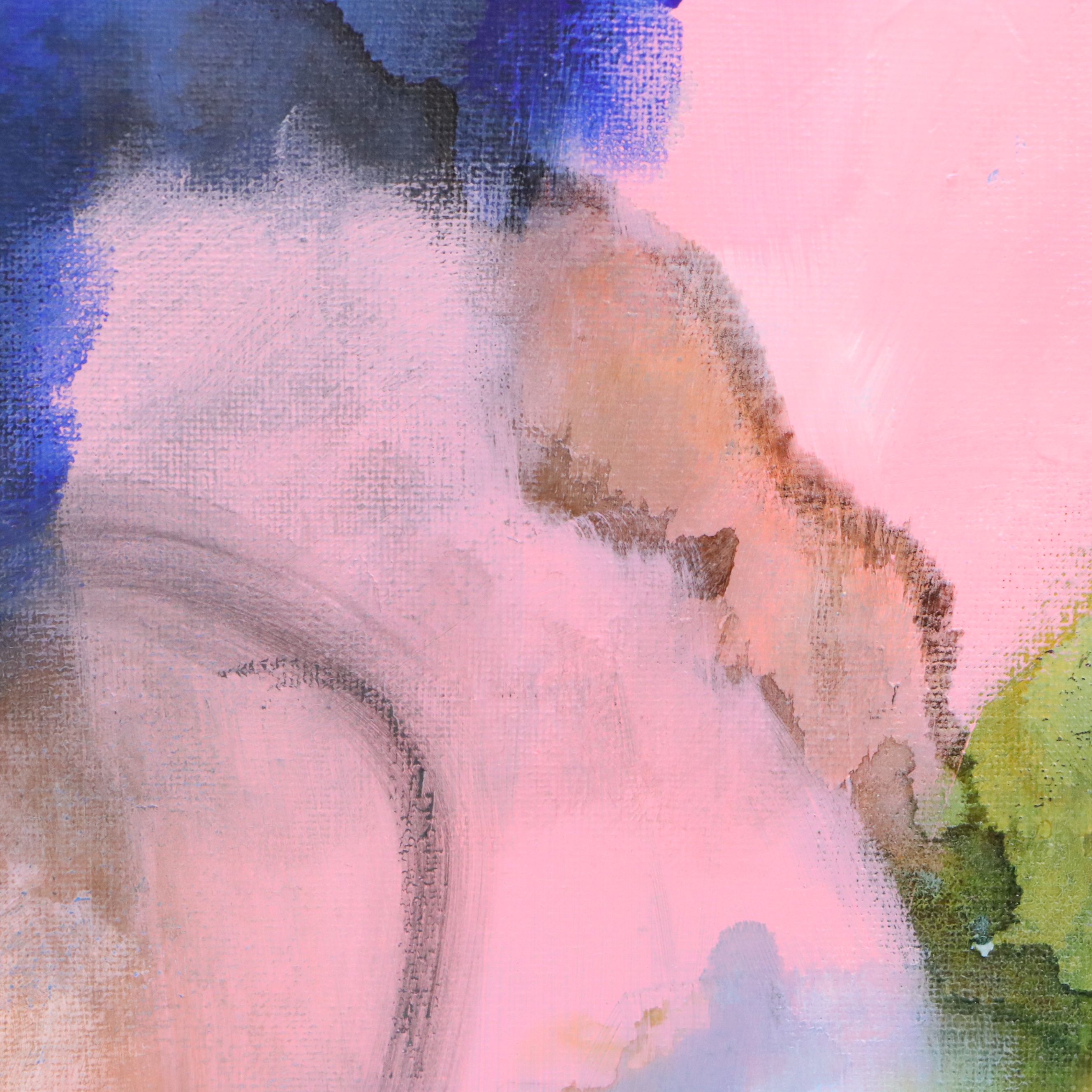 Milagros Pongo Abstract Mixed Media Painting, 21st Century