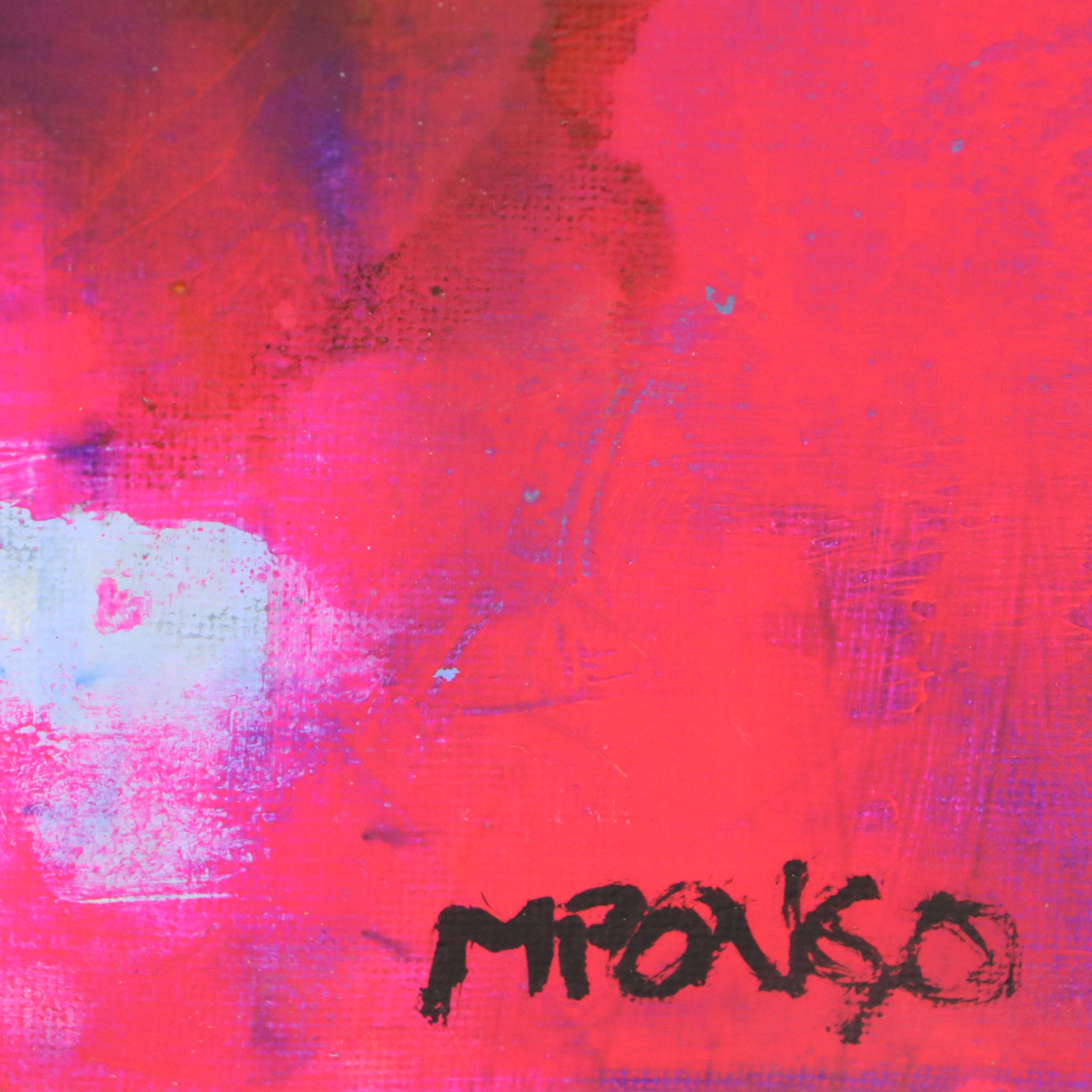 Milagros Pongo Abstract Mixed Media Painting, 21st Century