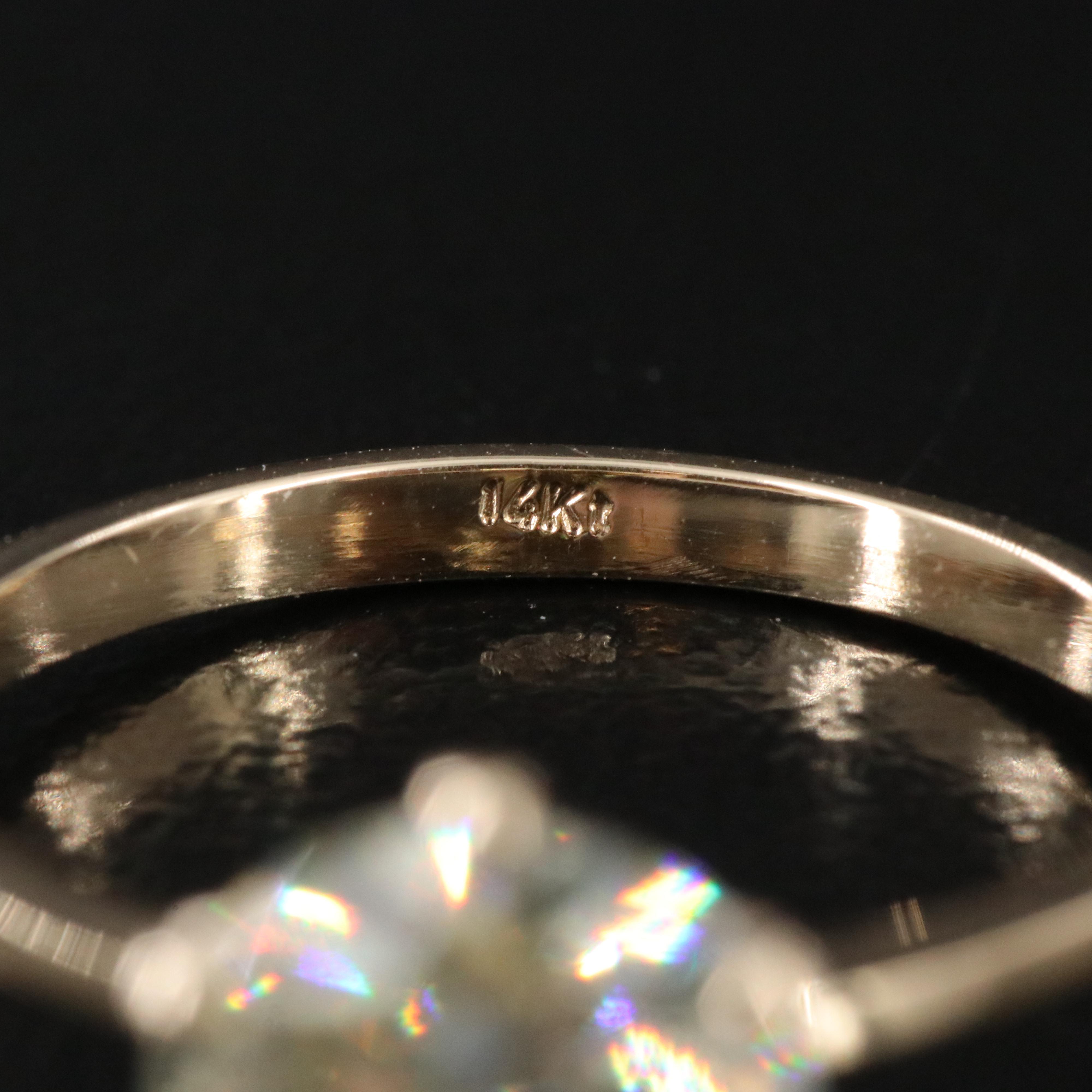 14K 2.03 CT Fancy Diamond Solitaire Ring with IGI Report