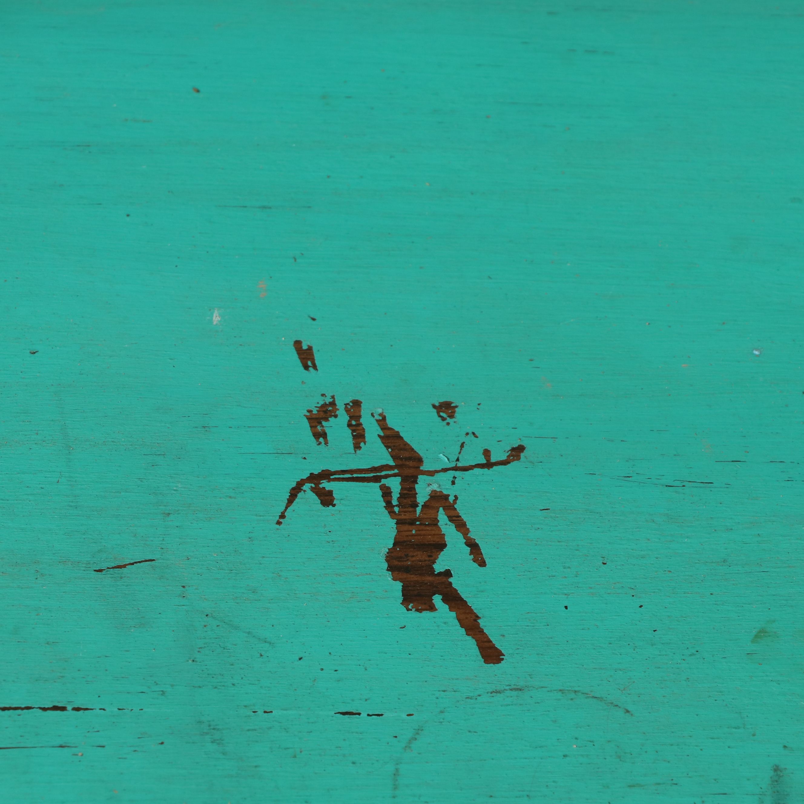 Painted Oak Roll-Top Desk, 20th Century