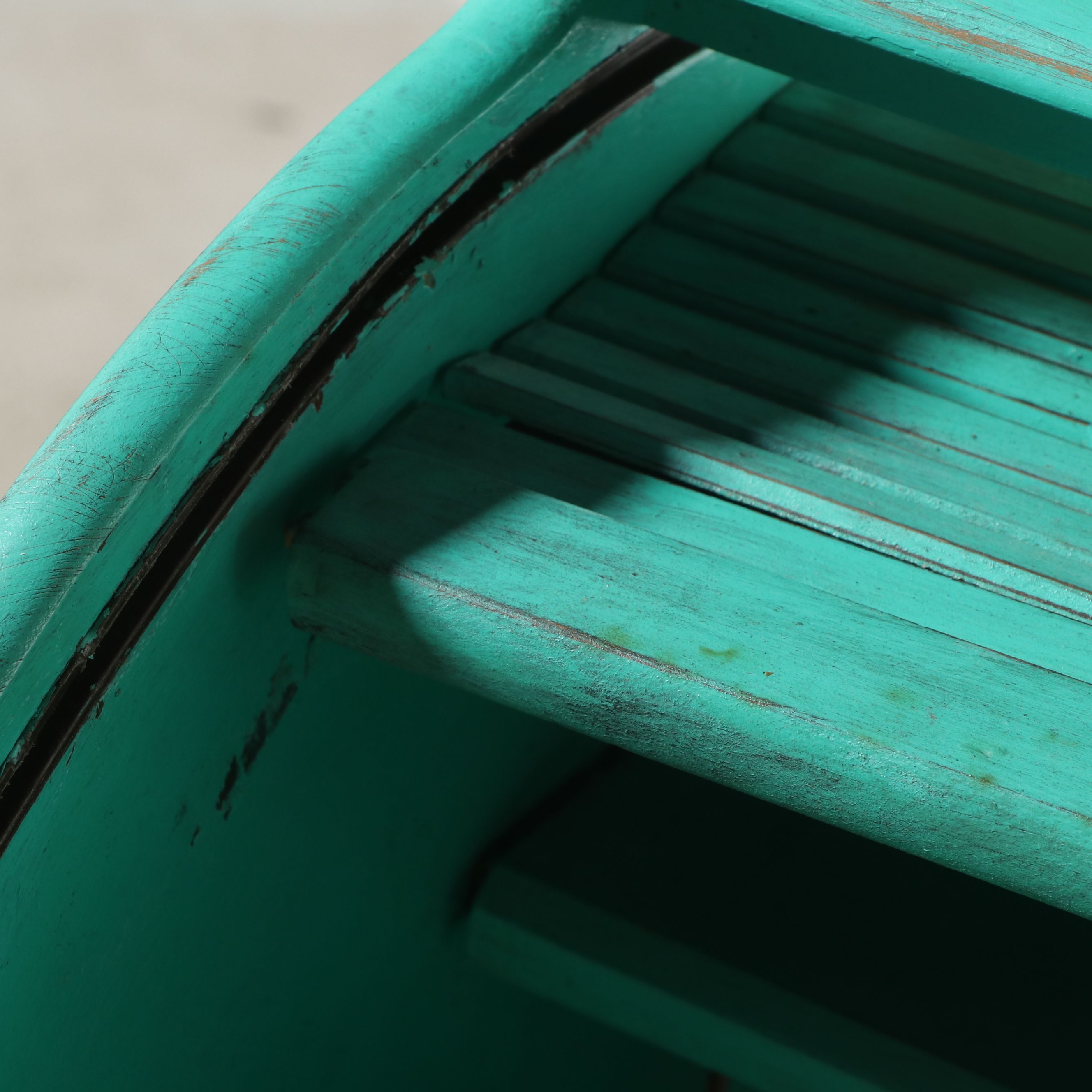 Painted Oak Roll-Top Desk, 20th Century