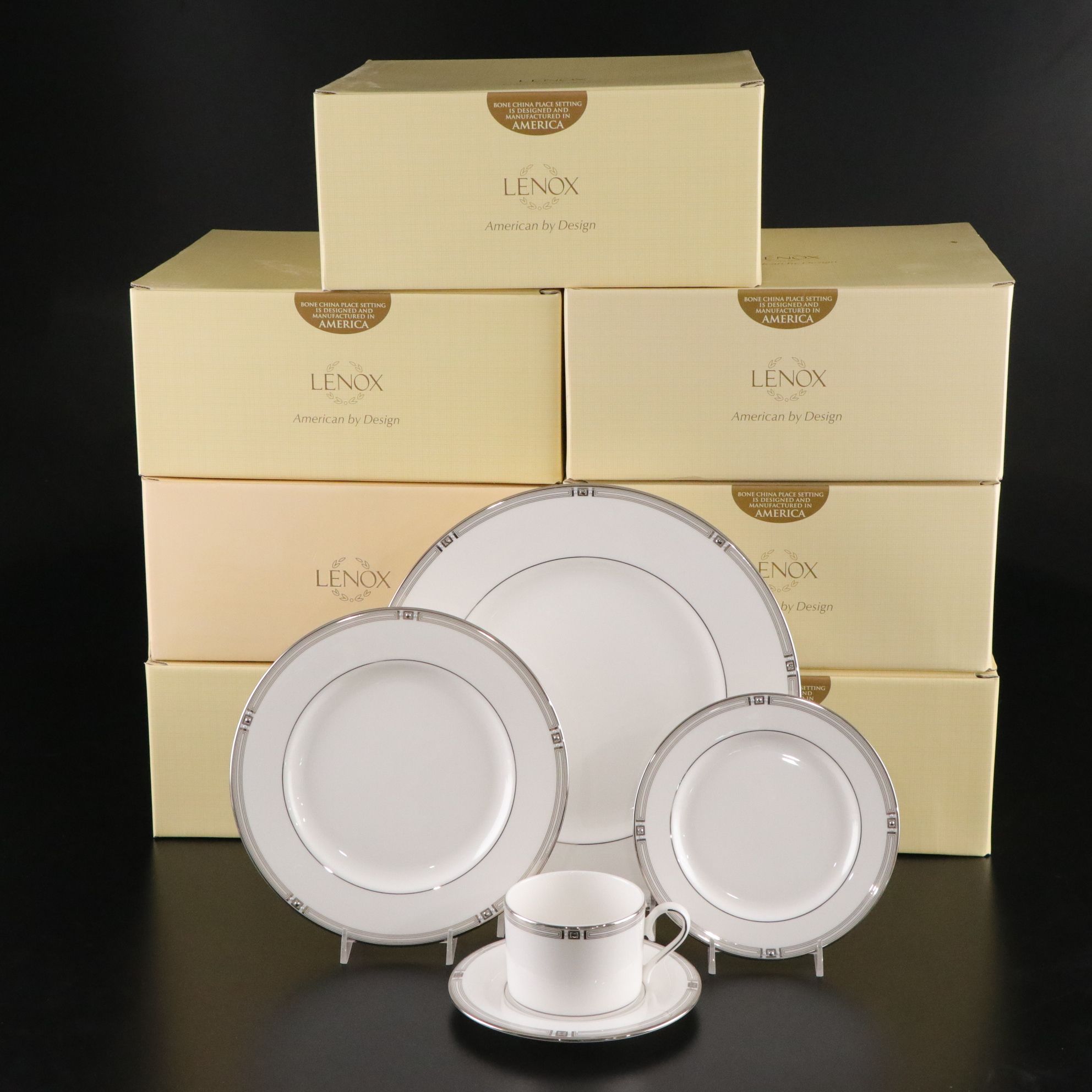 Lenox "Westerly" Bone China Five Piece Place Setting for Eight Diners