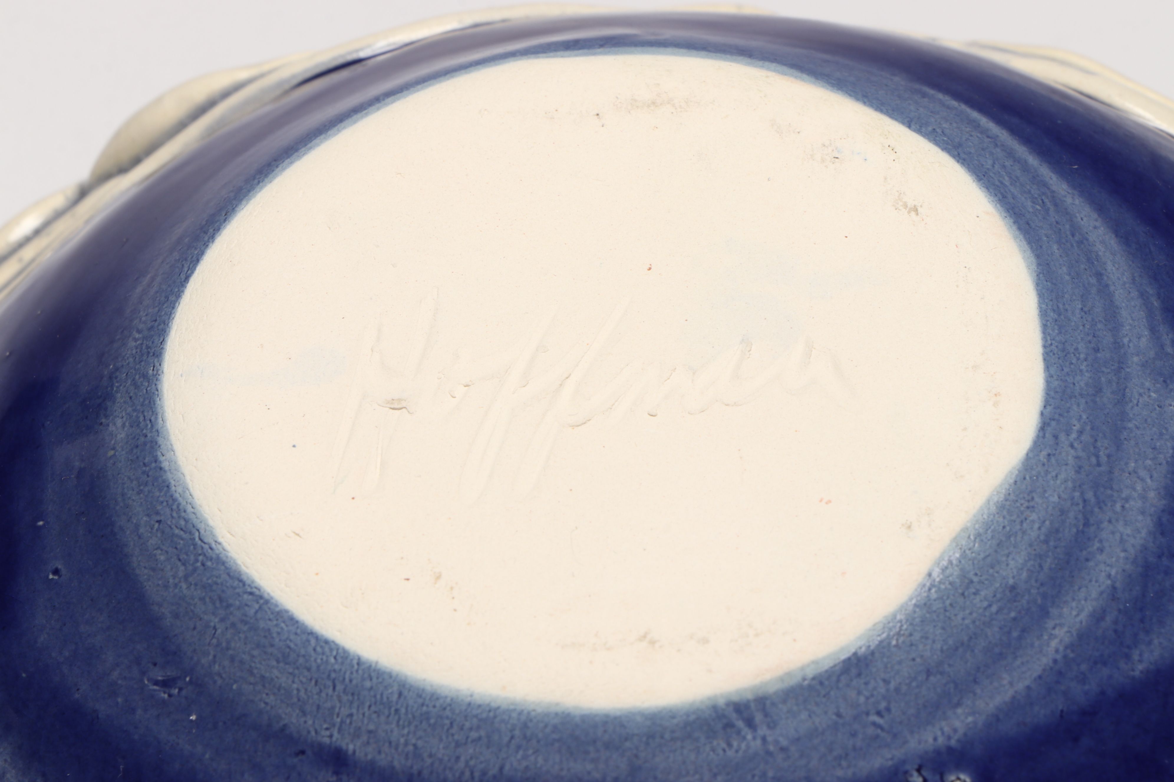 Elaine Hoffman Studio Pottery Wave Rim Decorative Bowl