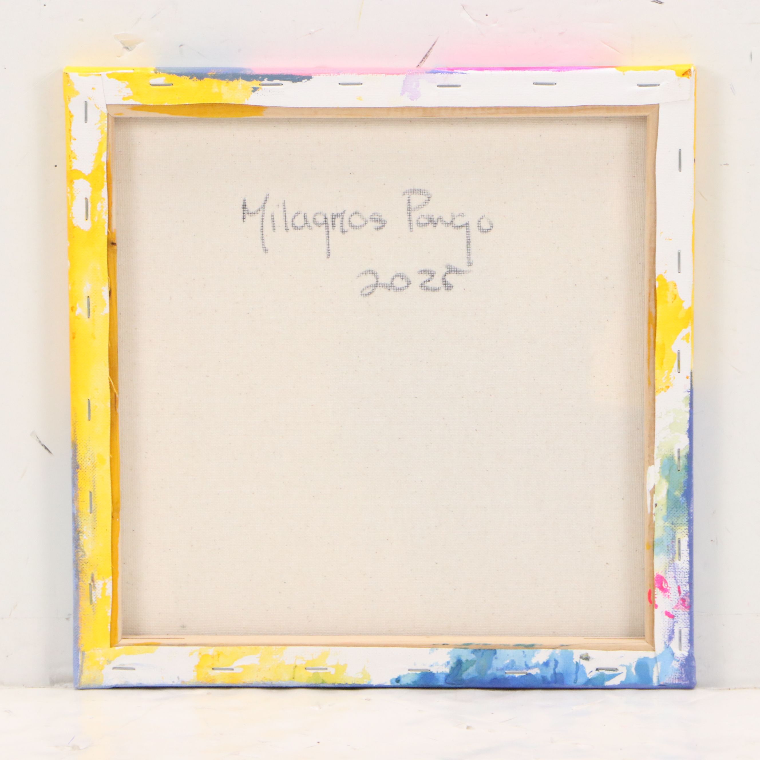 Milagros Pongo Abstract Mixed Media Painting, 2025