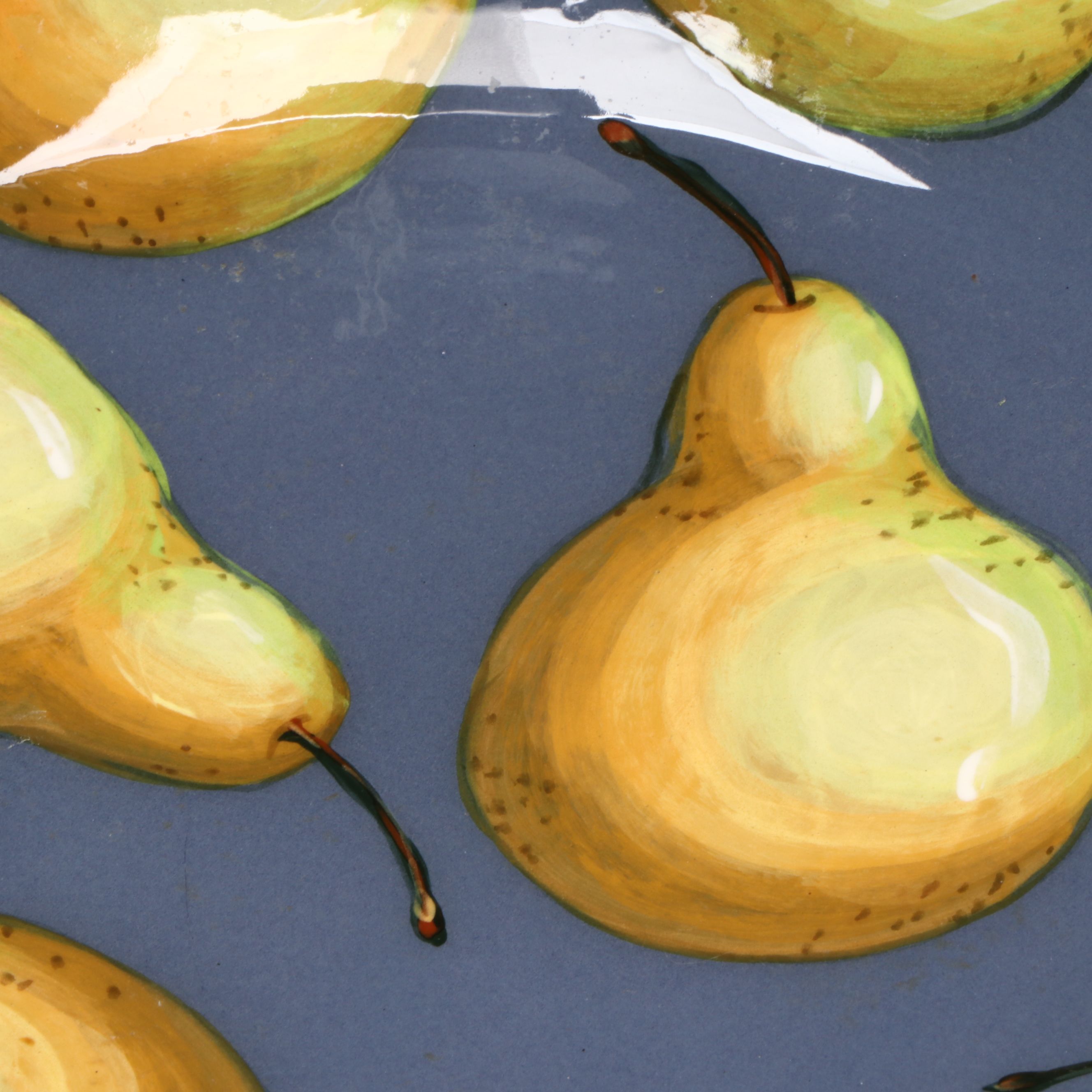 Droll Designs Hand-Painted Fruit Motif Serving Bowls