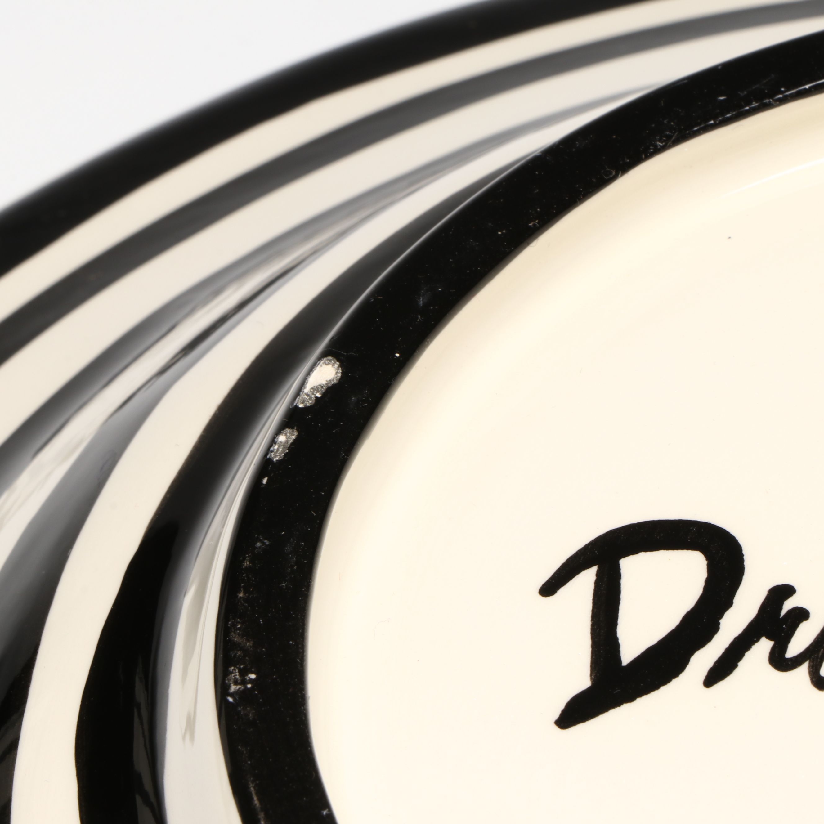 Droll Designs Hand-Painted Fruit Motif Serving Bowls