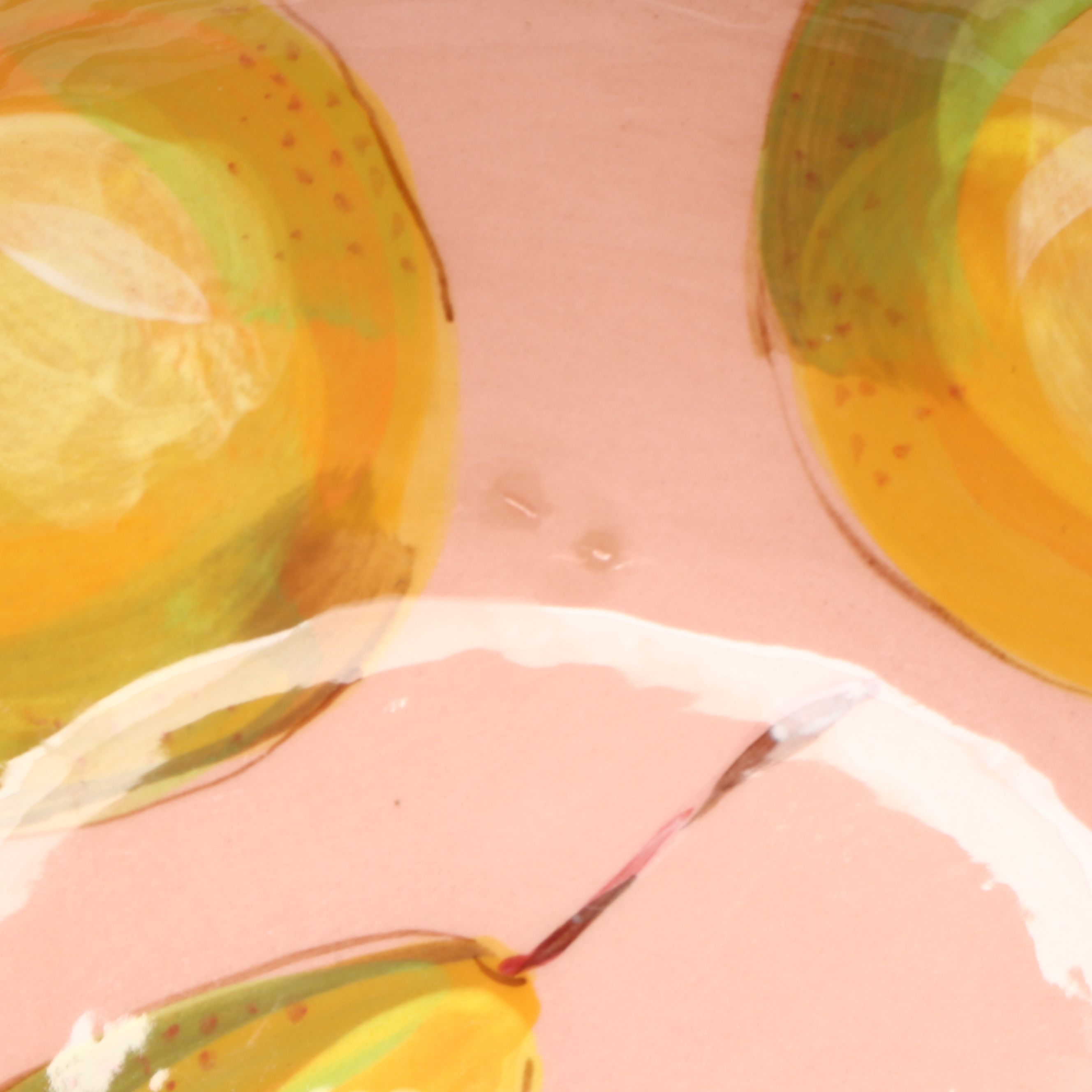 Droll Designs Hand-Painted Fruit Motif Serving Bowls
