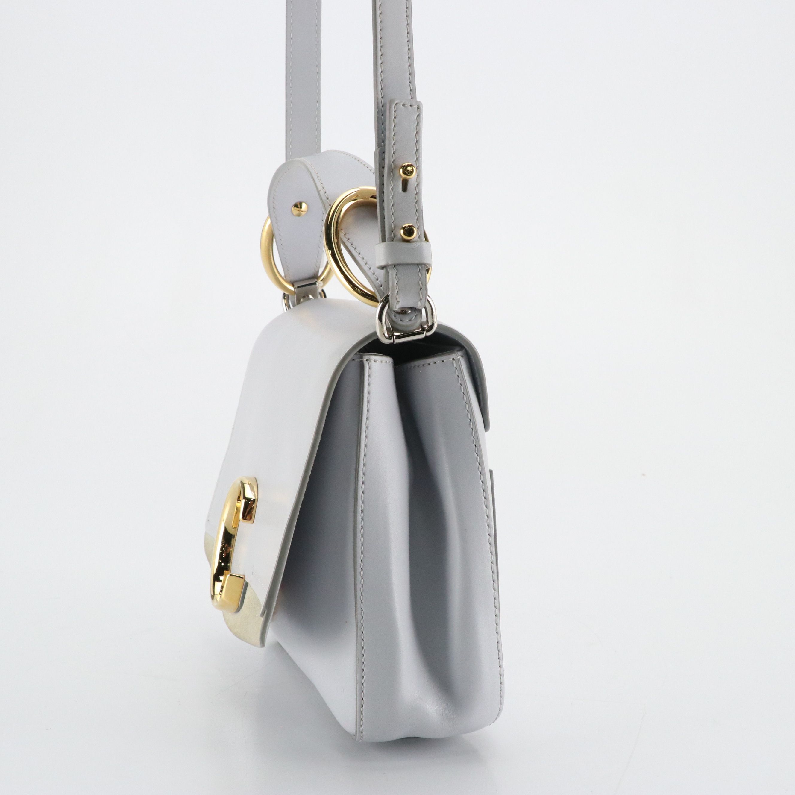 Chloé Double Carry Bag in Pale Blue Smooth Calfskin Leather