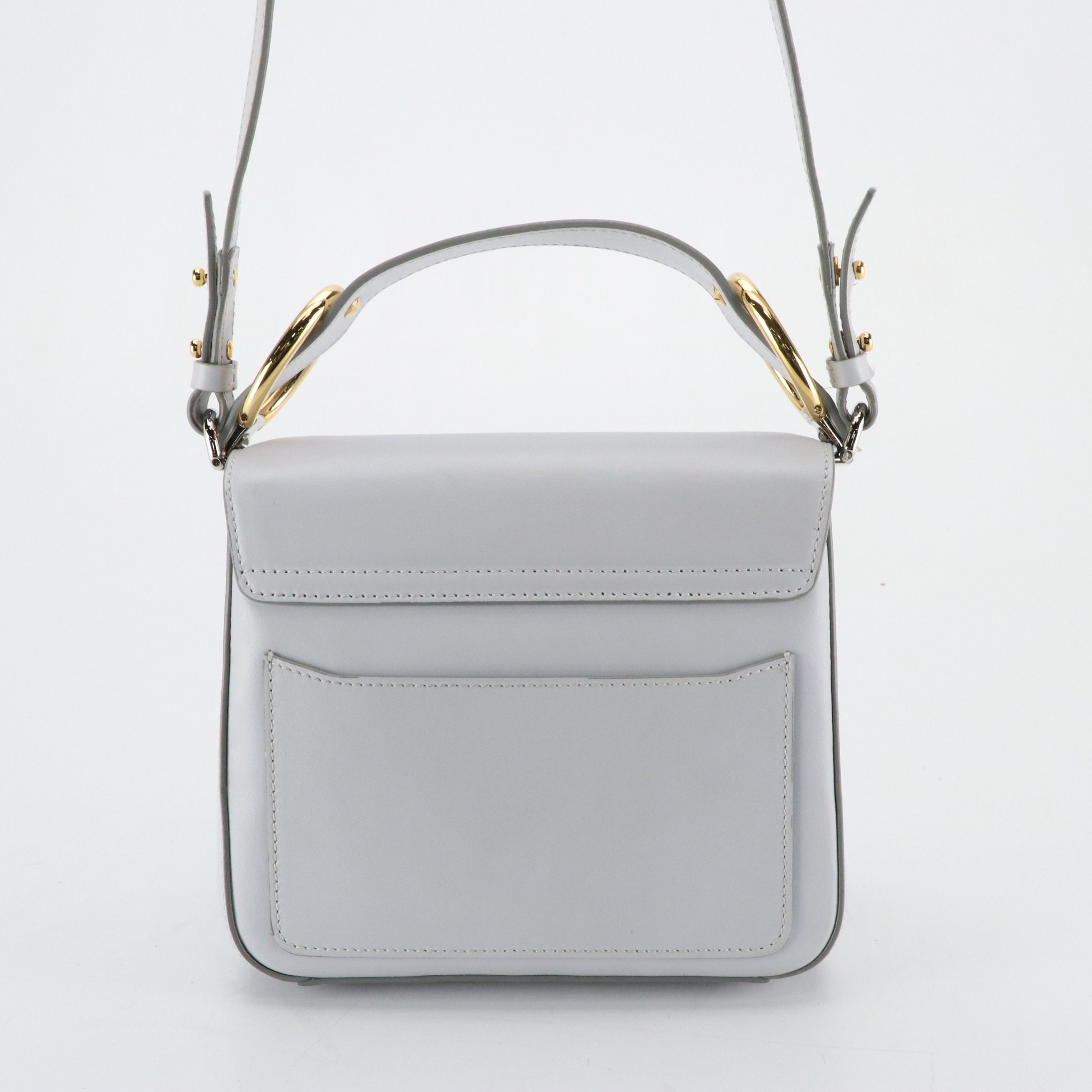 Chloé Double Carry Bag in Pale Blue Smooth Calfskin Leather