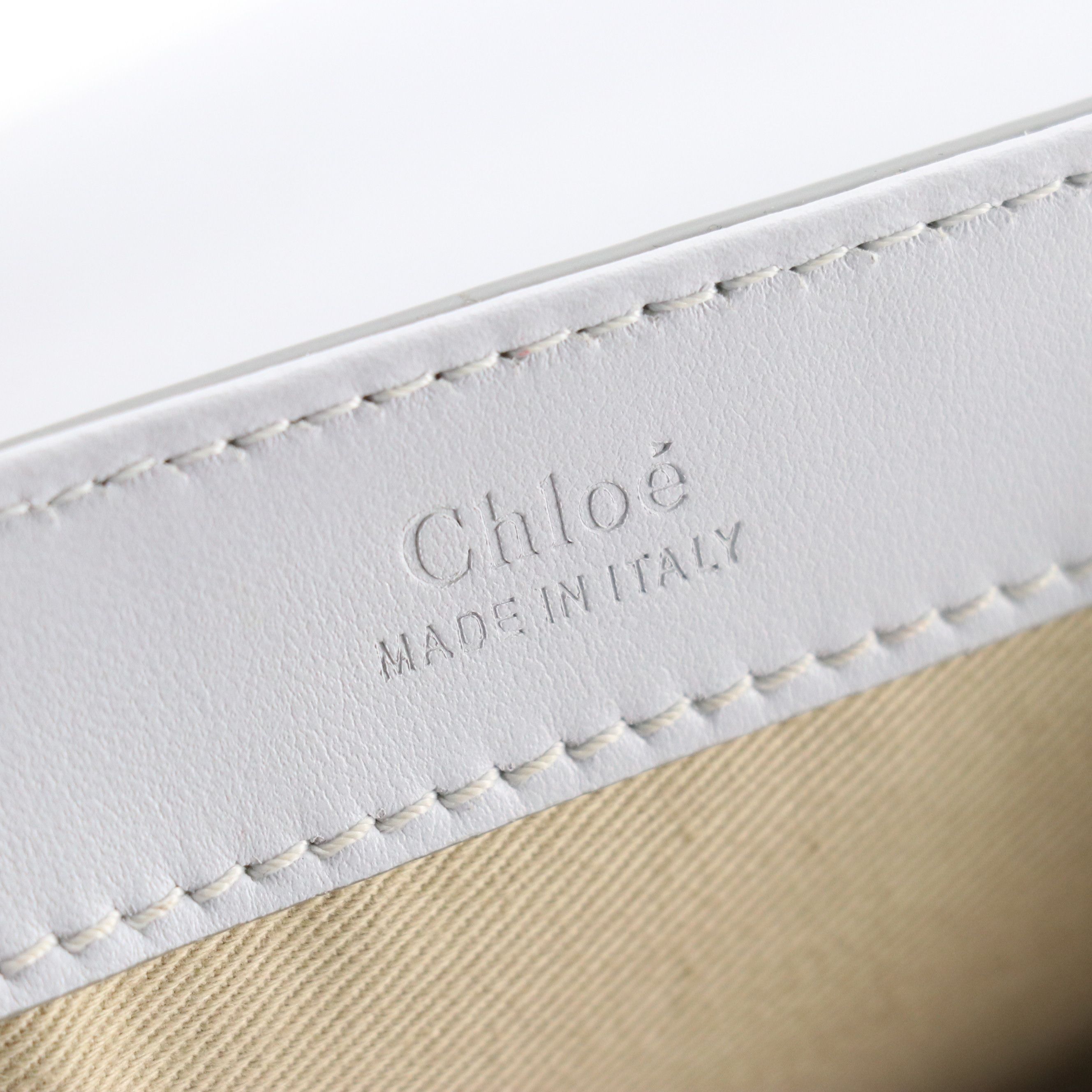 Chloé Double Carry Bag in Pale Blue Smooth Calfskin Leather