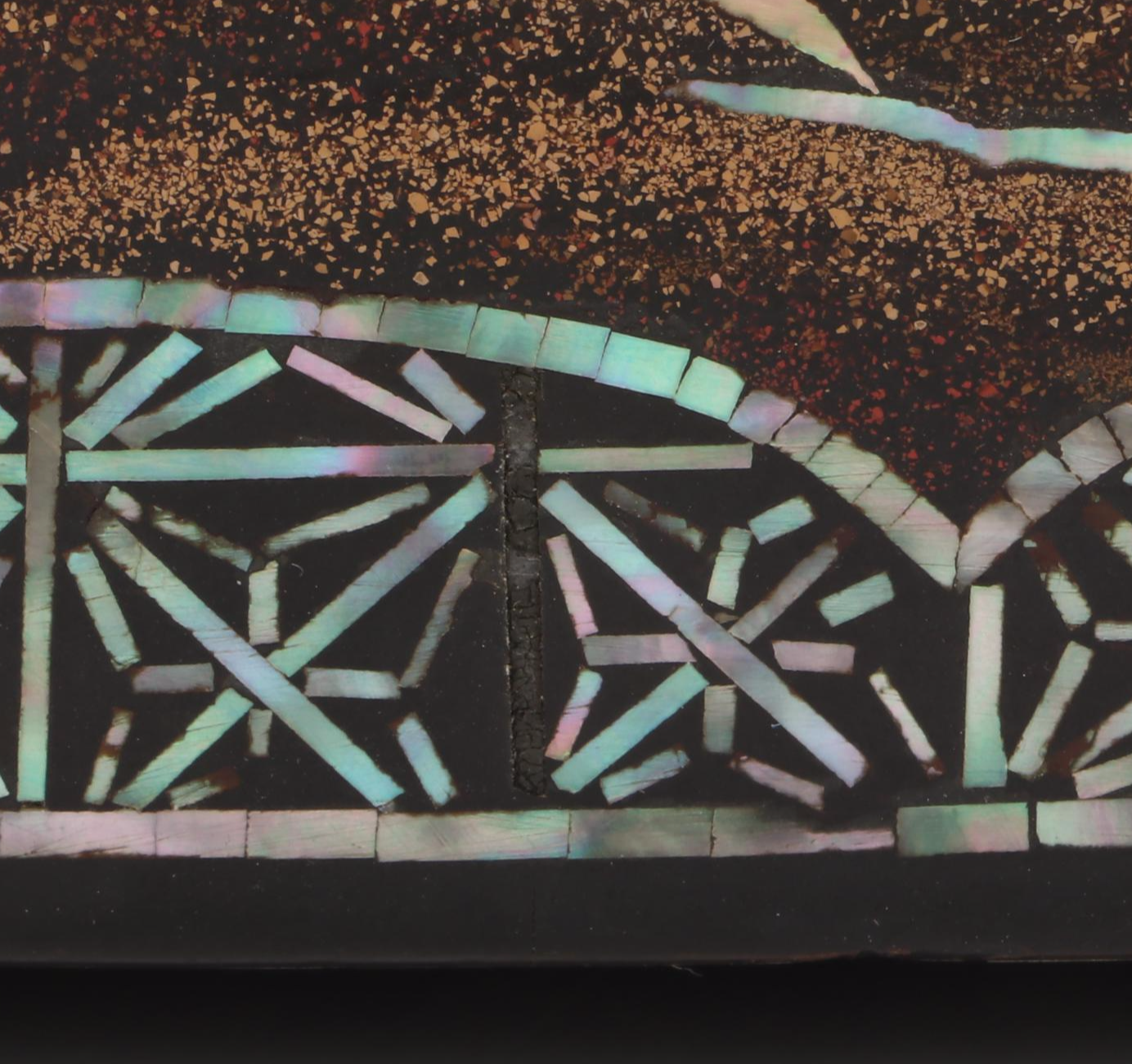 Chinese Abalone Inlaid Black Lacquer Jewelry Box