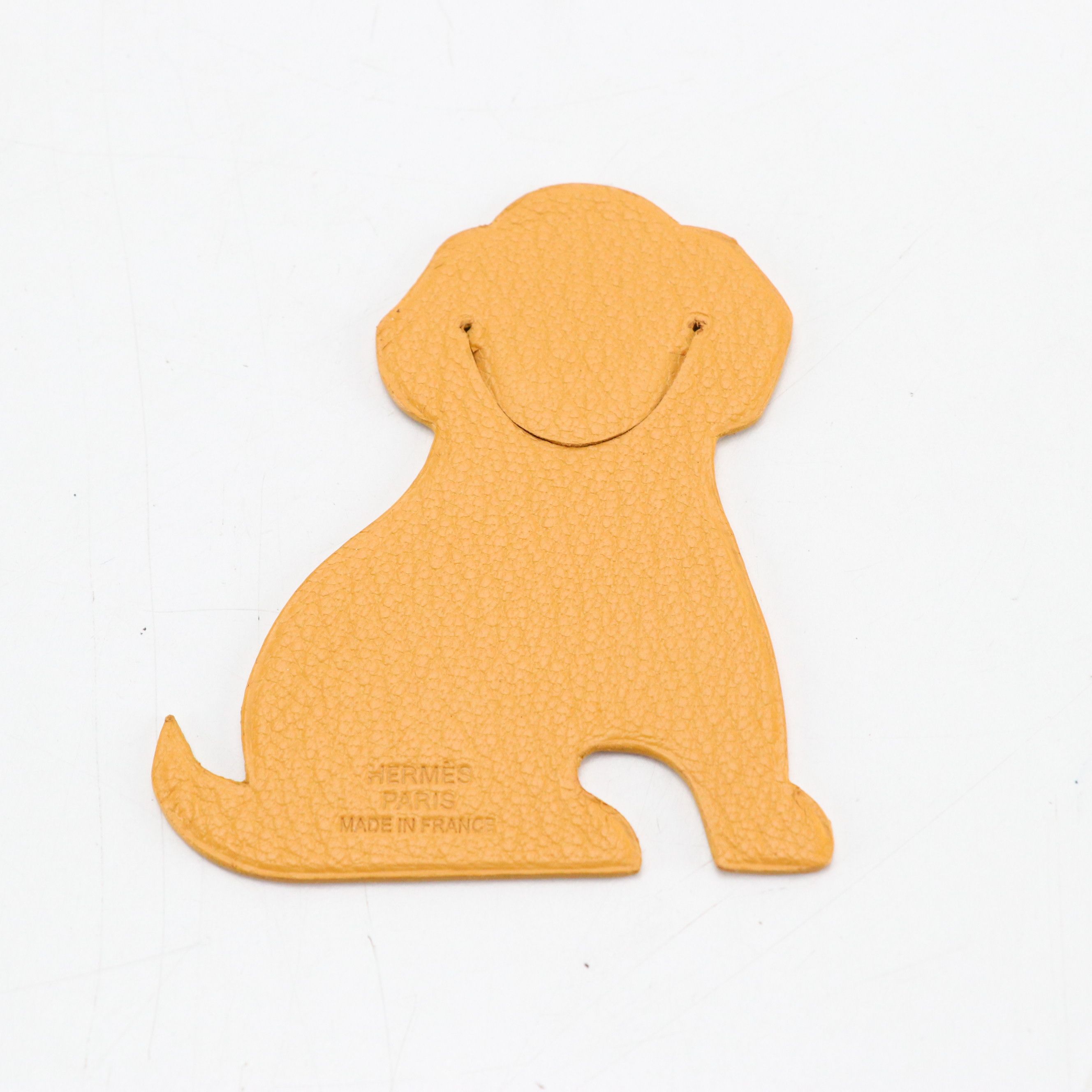 Hermès Dog Pikabook Bookmark in Chevre Leather, With Box