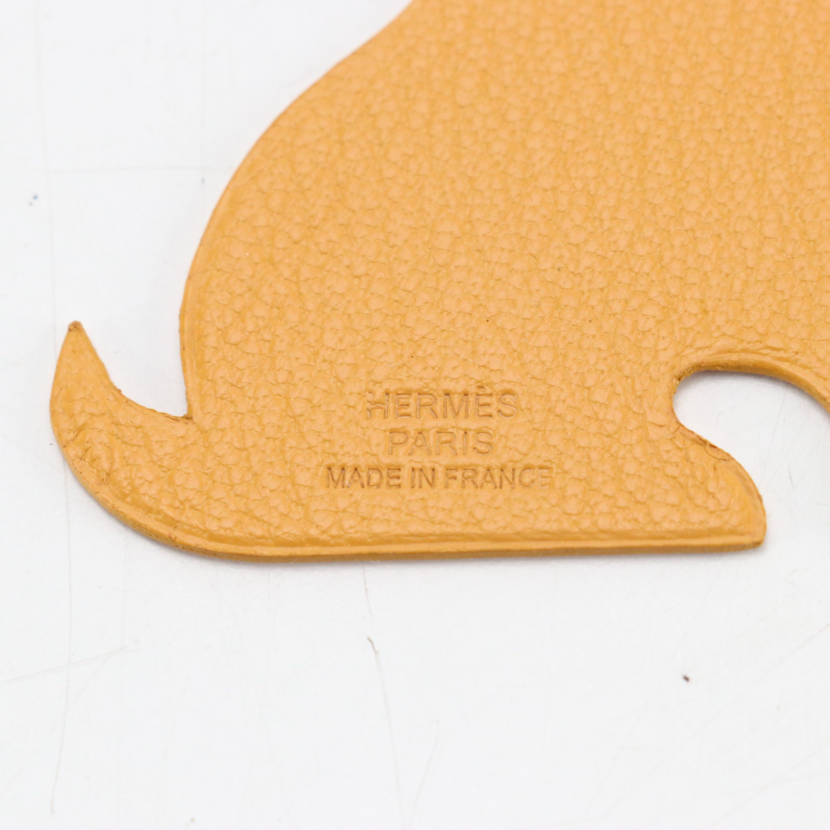 Hermès Dog Pikabook Bookmark in Chevre Leather, With Box