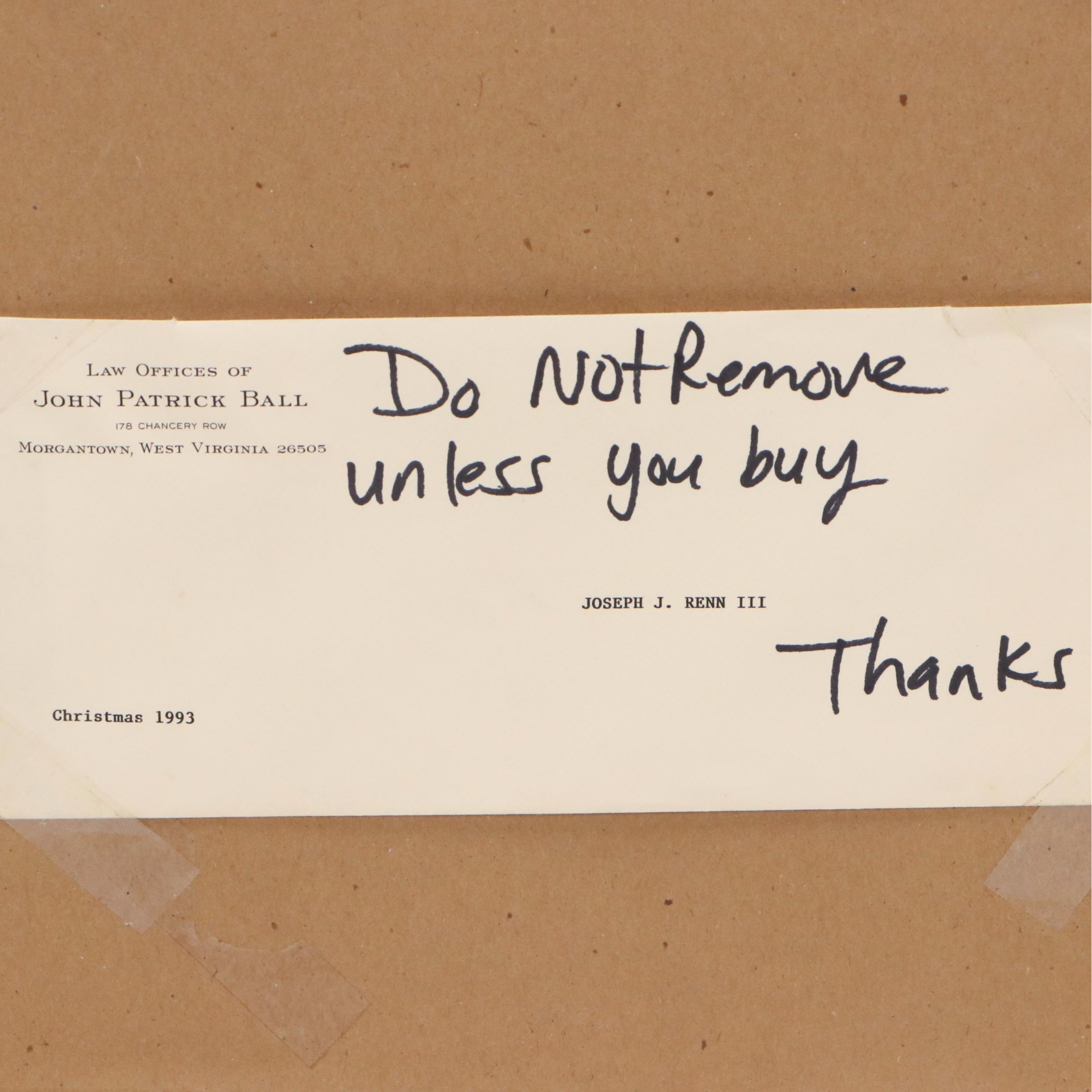 John Patrick Bell Chromogenic Photograph "Gettysburg Civil War House," 1951