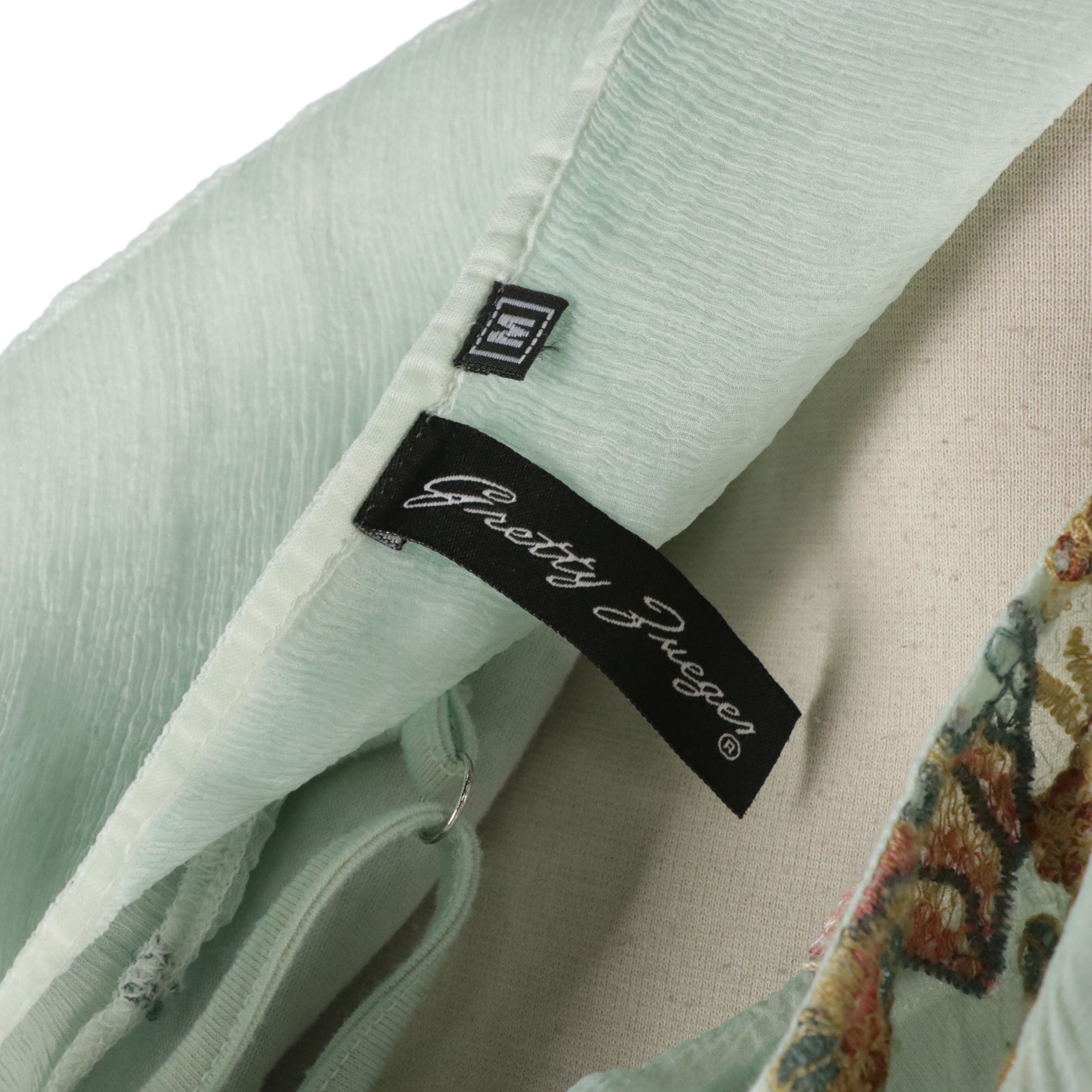 Gretty Zueger Sleeveless Silk Maxi Dresses with Cotton Embroidery