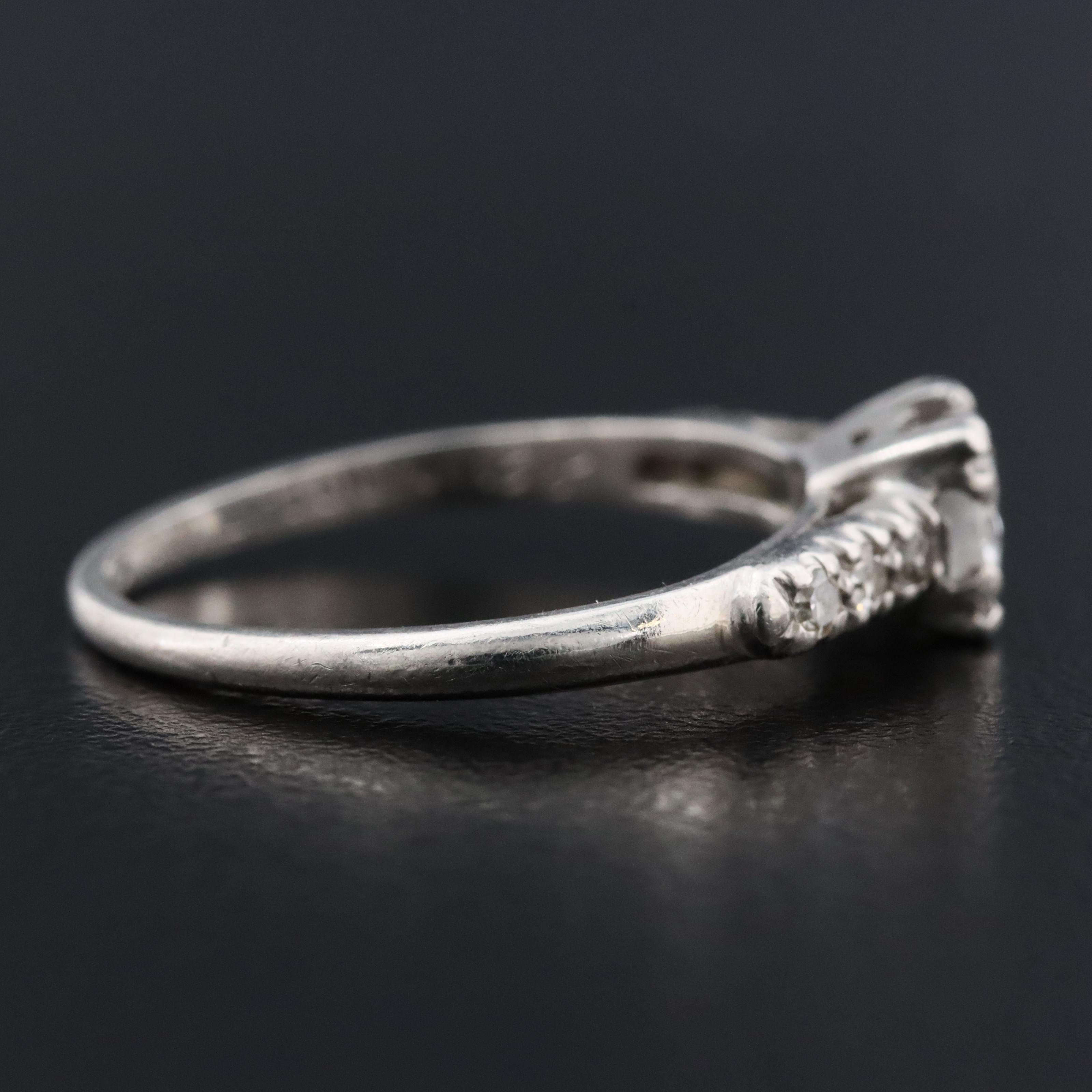 Antique Platinum 0.52 CTW Diamond Ring