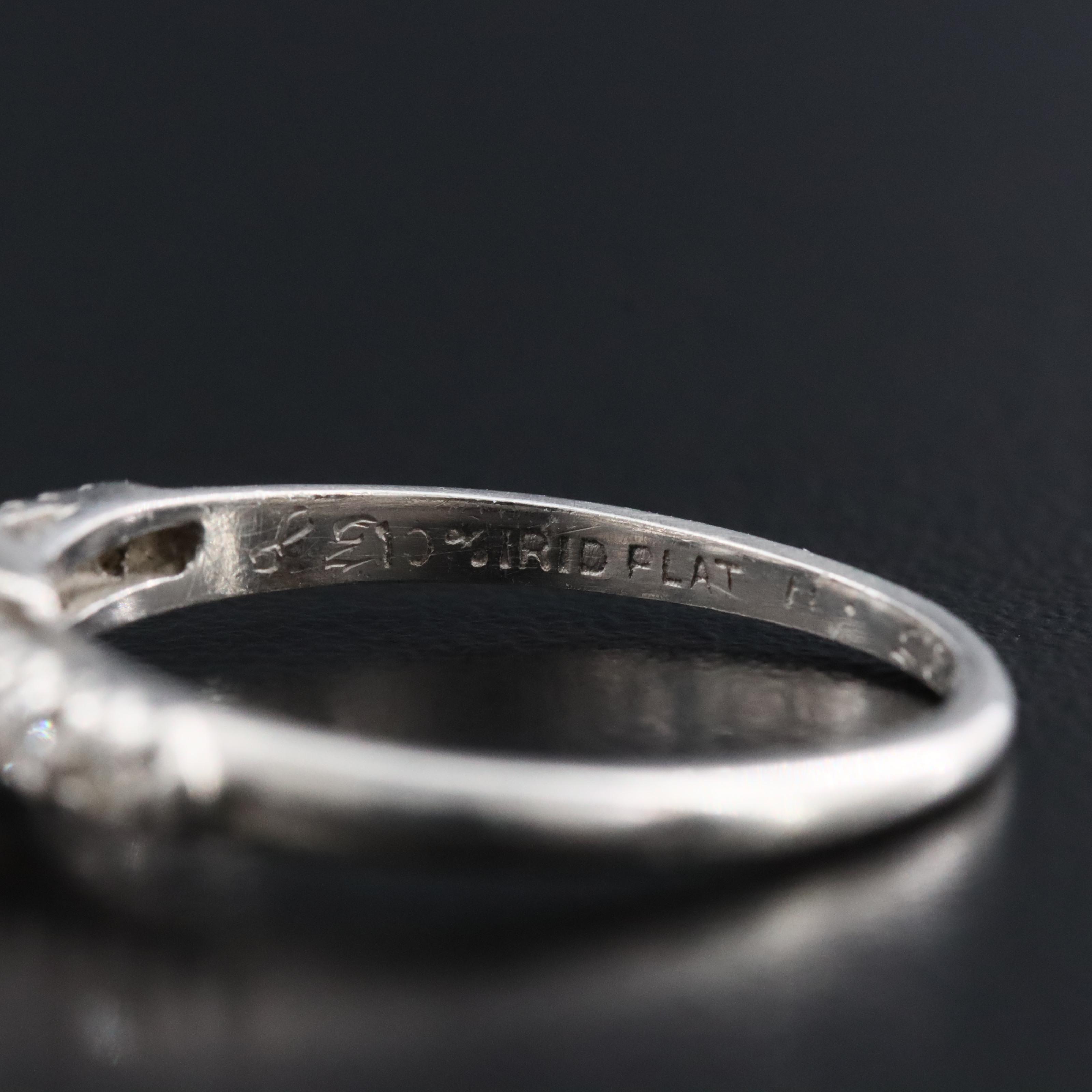 Antique Platinum 0.52 CTW Diamond Ring