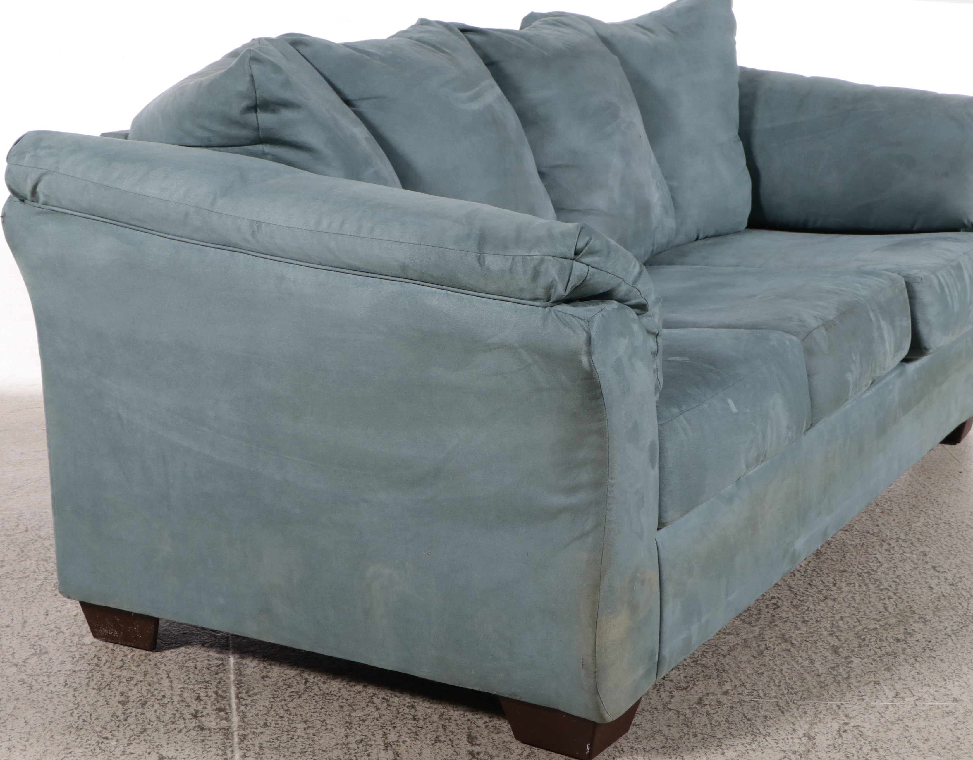 Overstuffed Upholstered Sofa