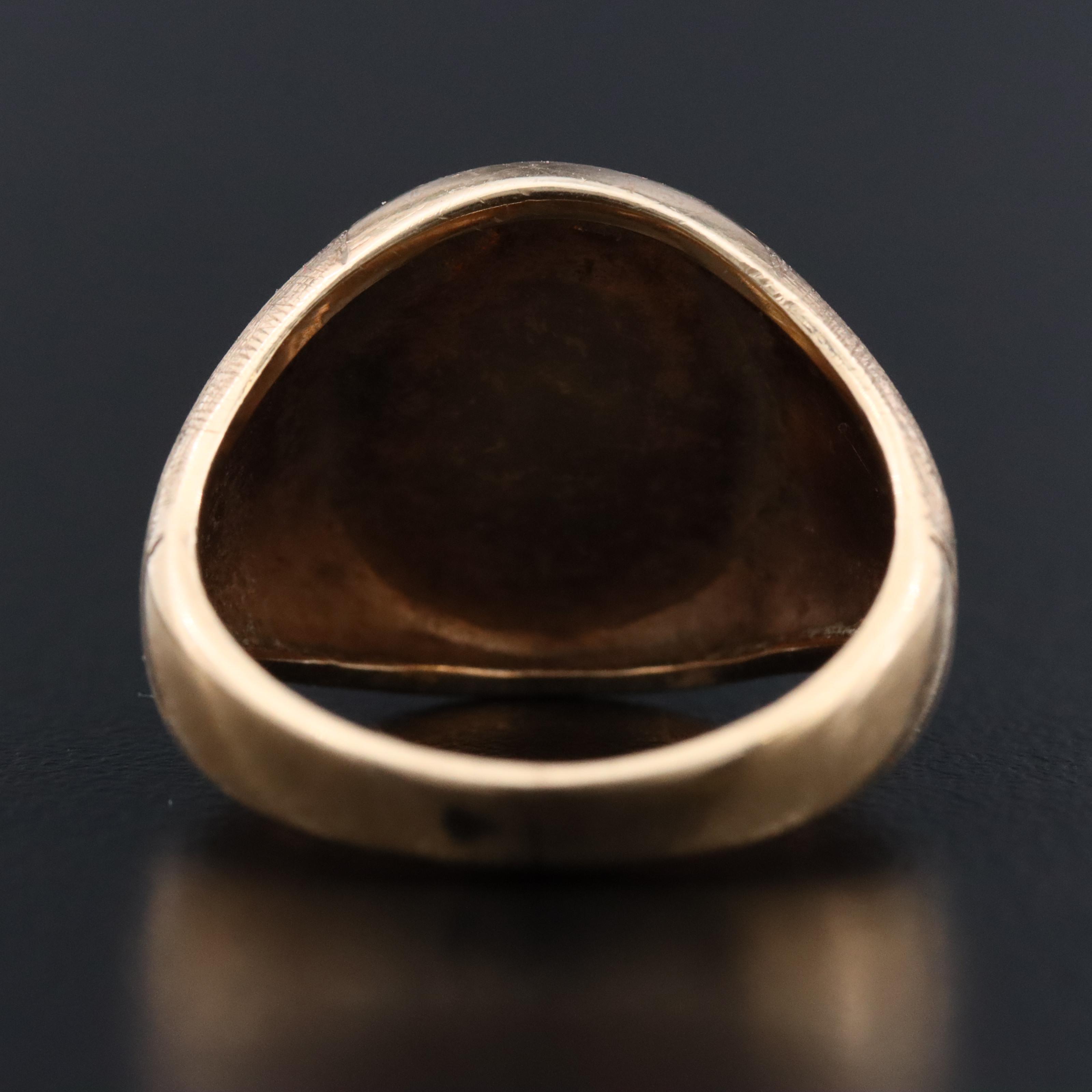 Vintage 10K Enamel Fraternity Ring