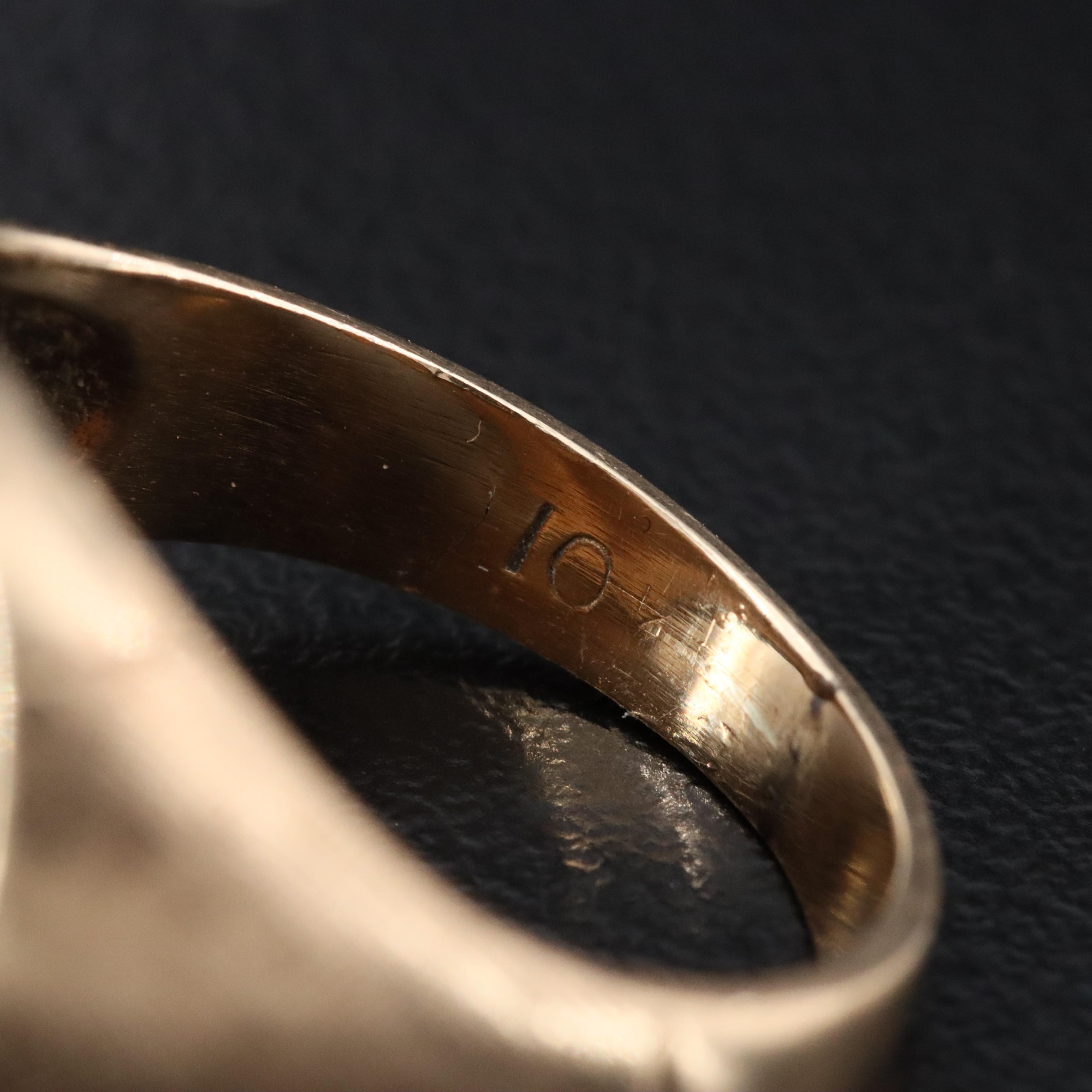 Vintage 10K Enamel Fraternity Ring