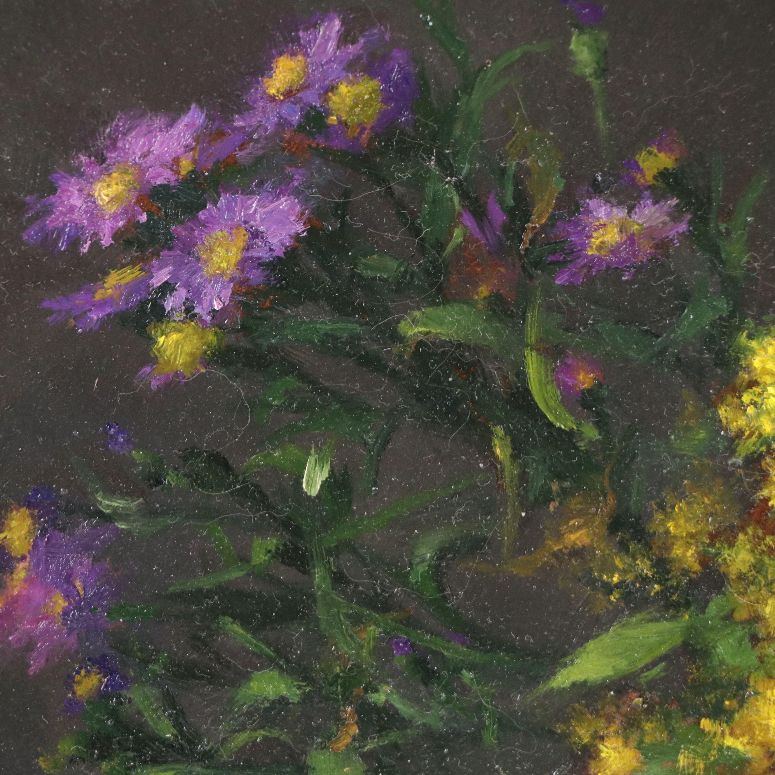 Arena Shawn Floral Still Life Oil Painting "After the Summer Rain"