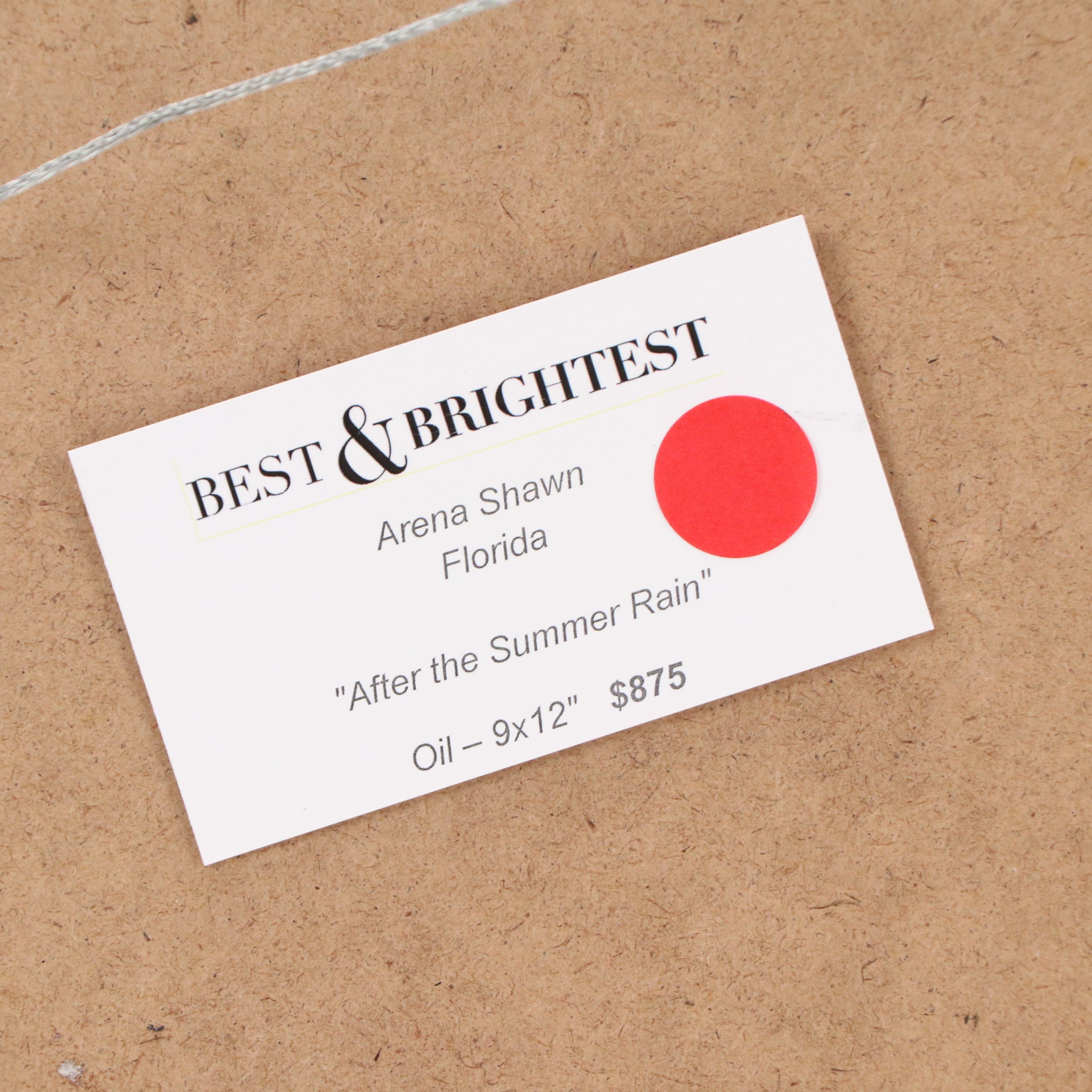 Arena Shawn Floral Still Life Oil Painting "After the Summer Rain"