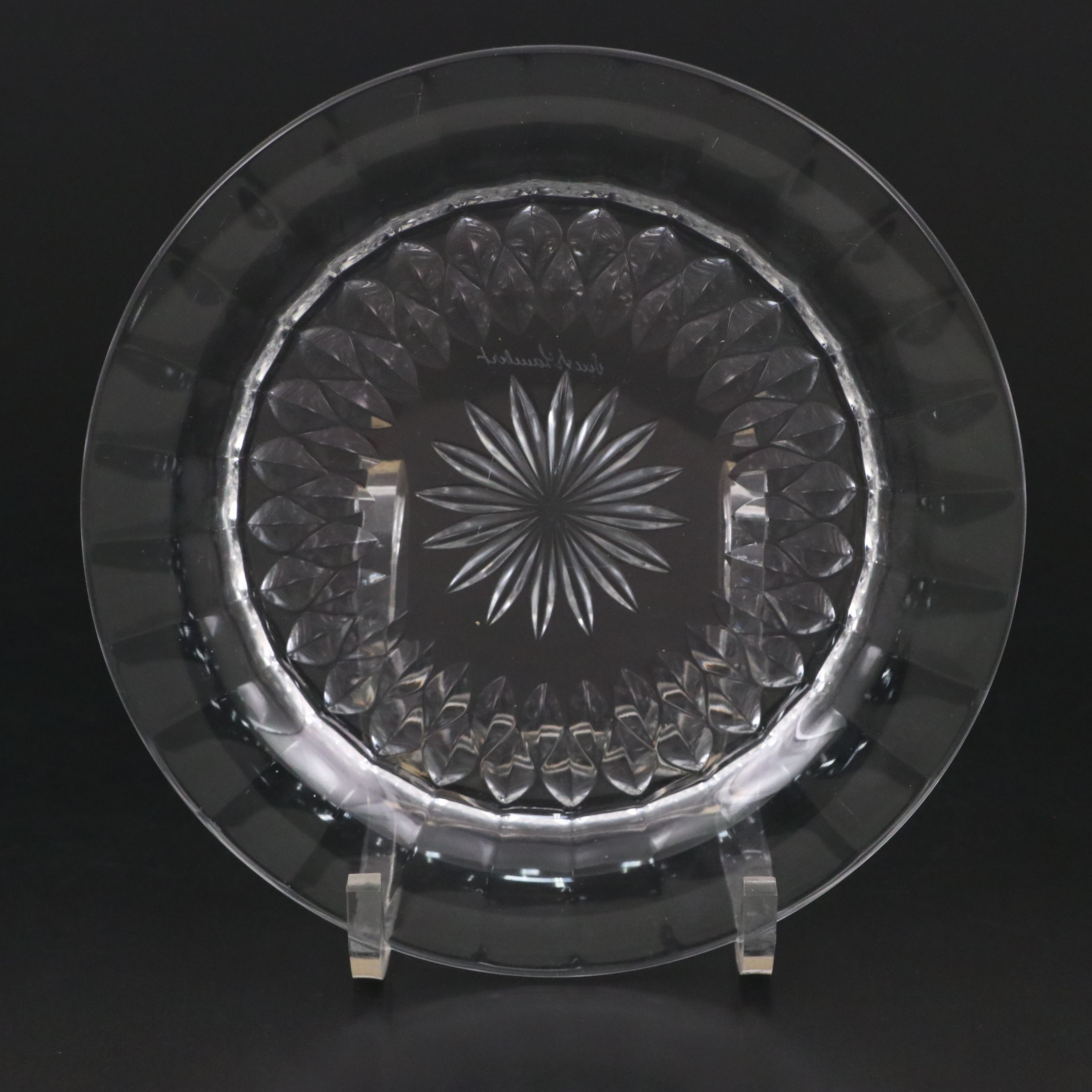 Val Saint-Lambert Crystal Bowls and Plates, Mid to Late 20th Century