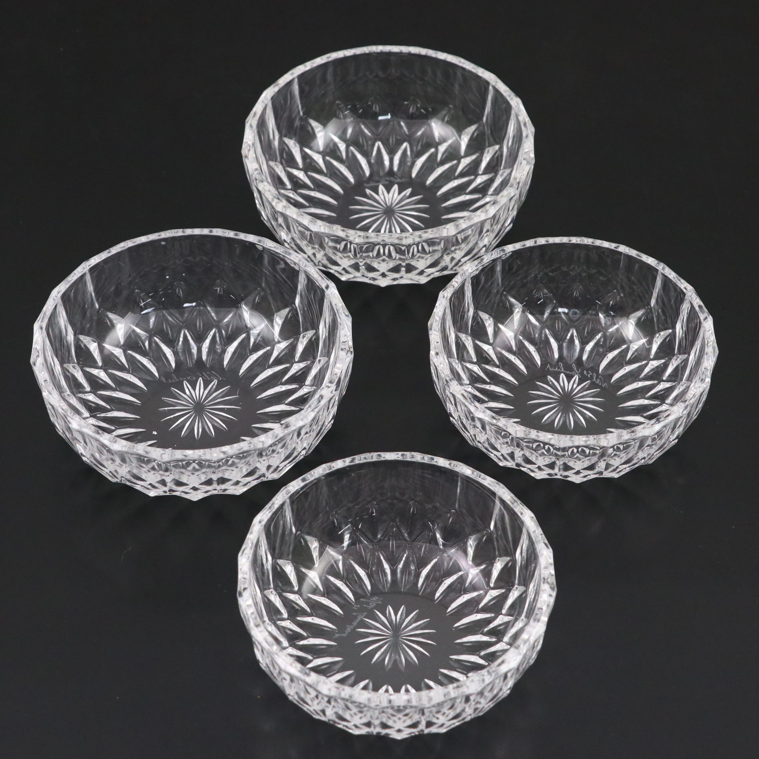 Val Saint-Lambert Crystal Bowls and Plates, Mid to Late 20th Century