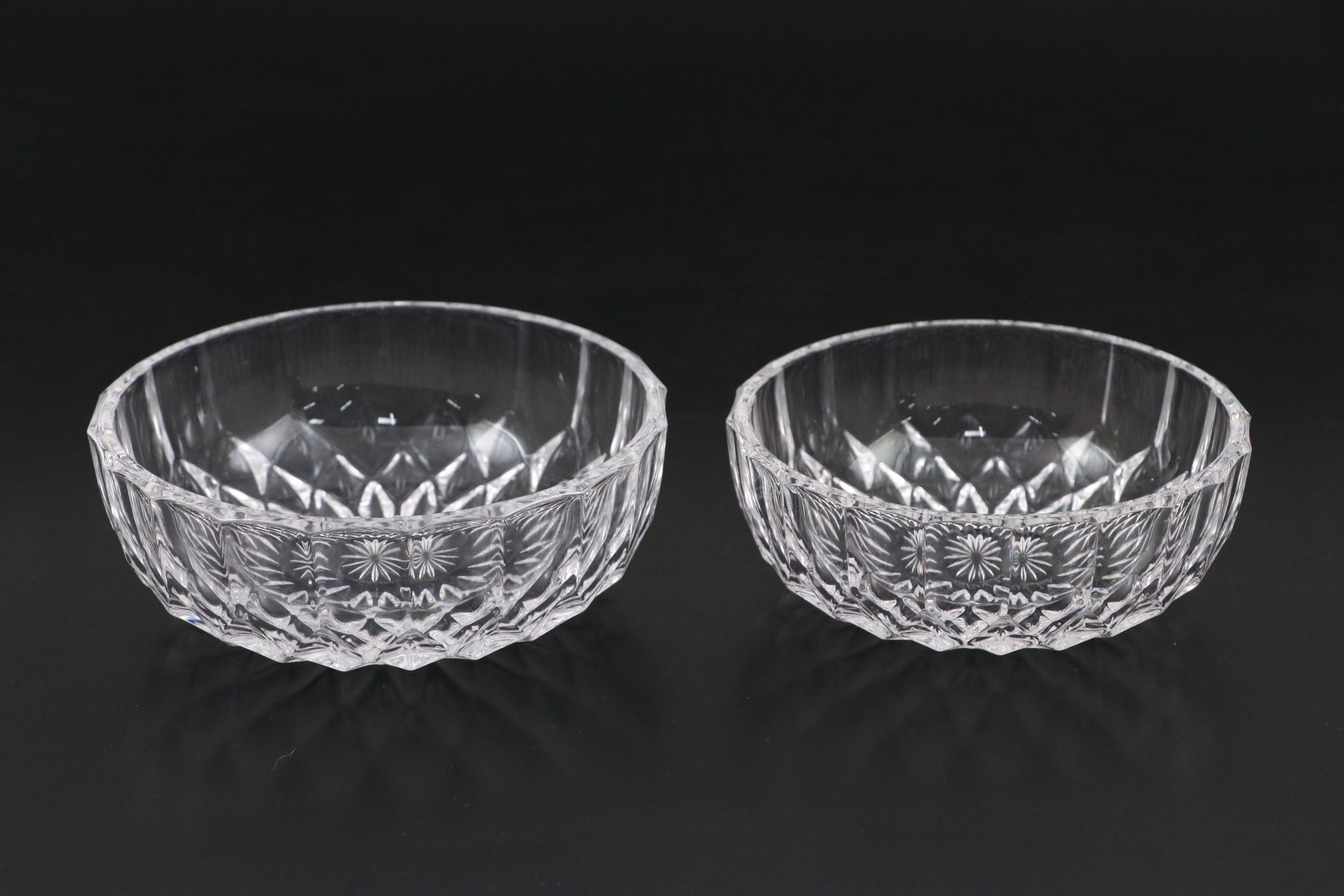 Val Saint-Lambert Crystal Bowls and Plates, Mid to Late 20th Century