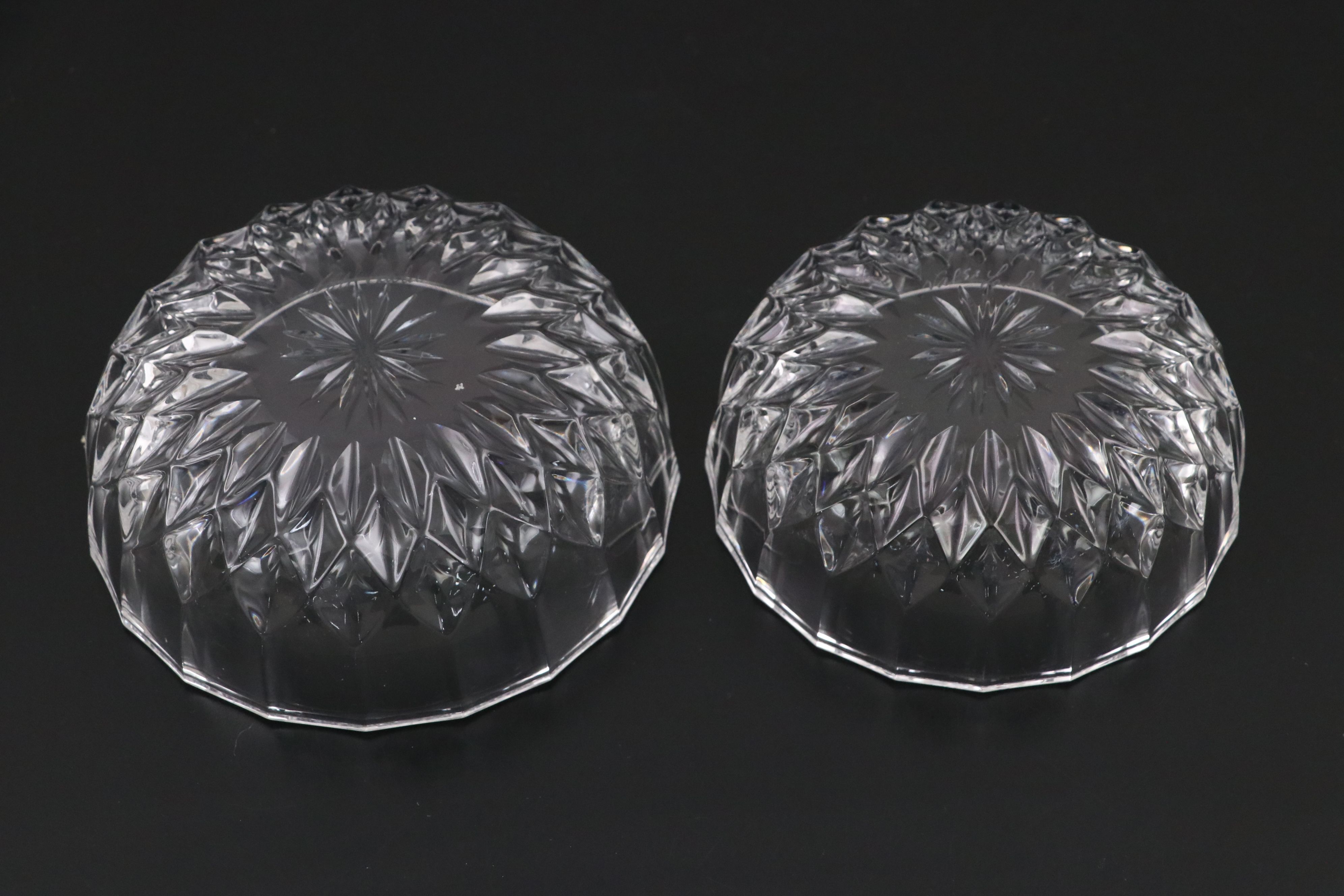 Val Saint-Lambert Crystal Bowls and Plates, Mid to Late 20th Century