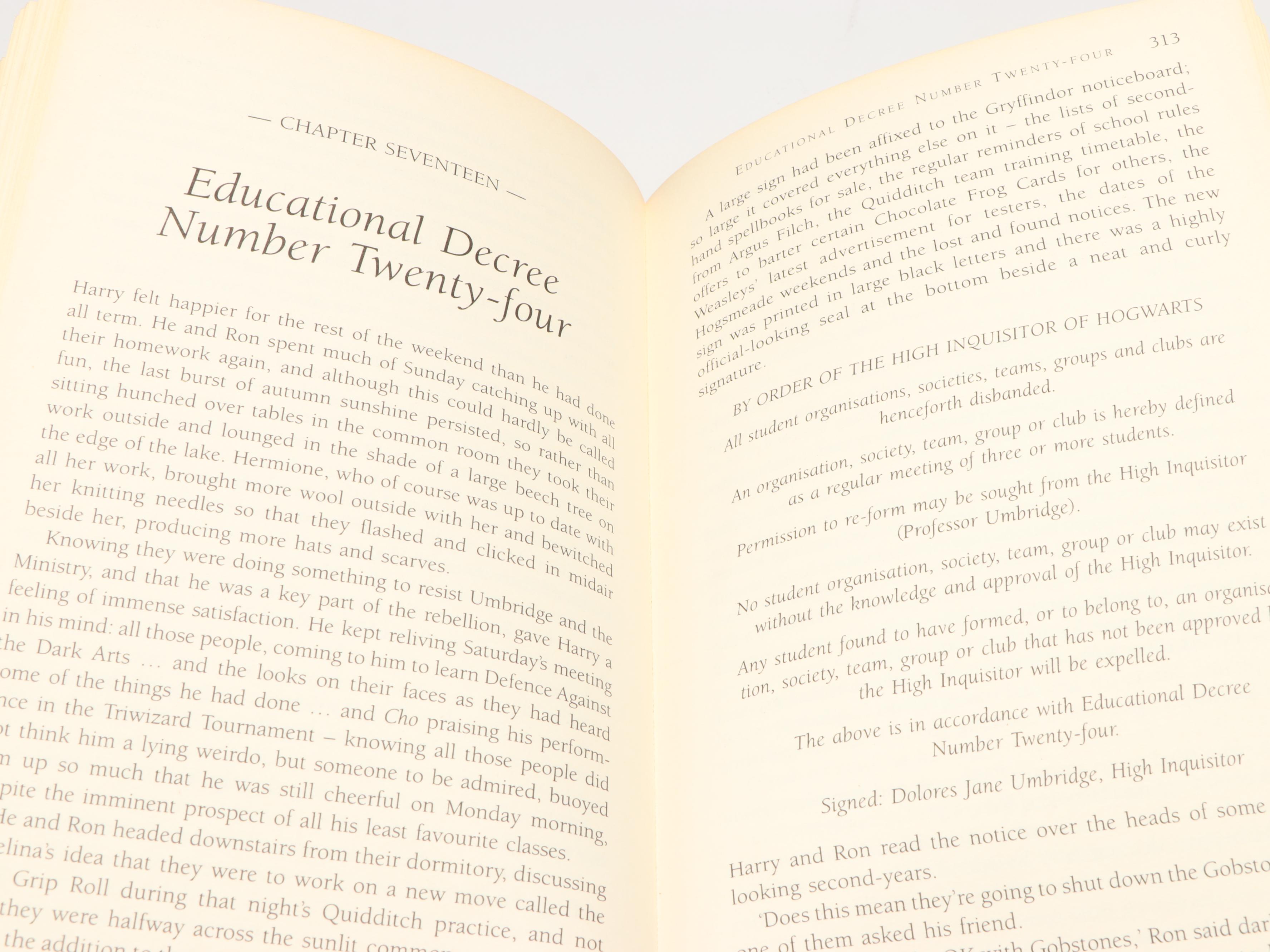 First Edition "Harry Potter and the Order of the Phoenix" by J. K. Rowling