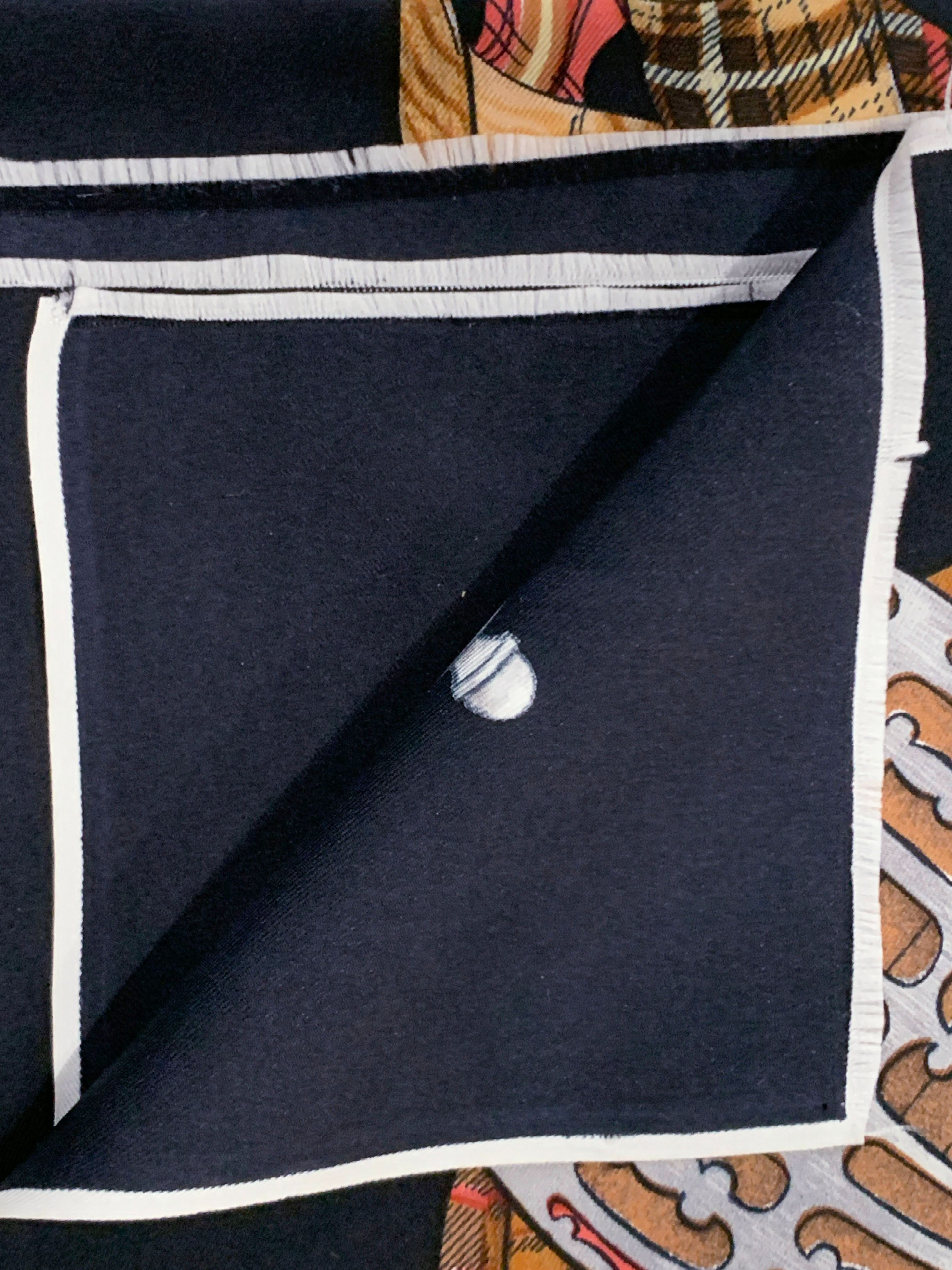 "Scotland" Silk Twill Panel Attributed to Hermès