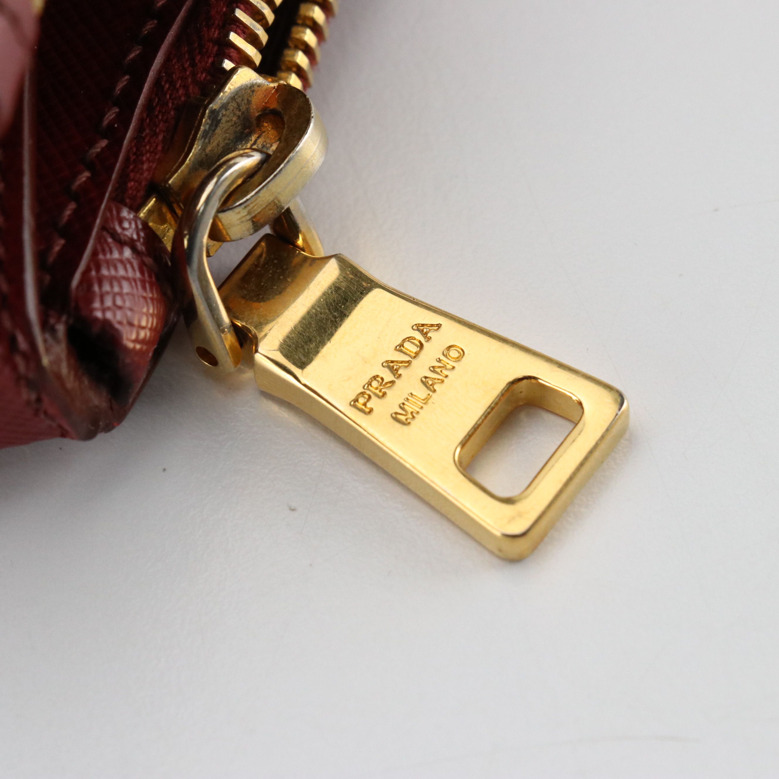 Prada Twin Pocket Tote Bag in Deep Red Saffiano Leather