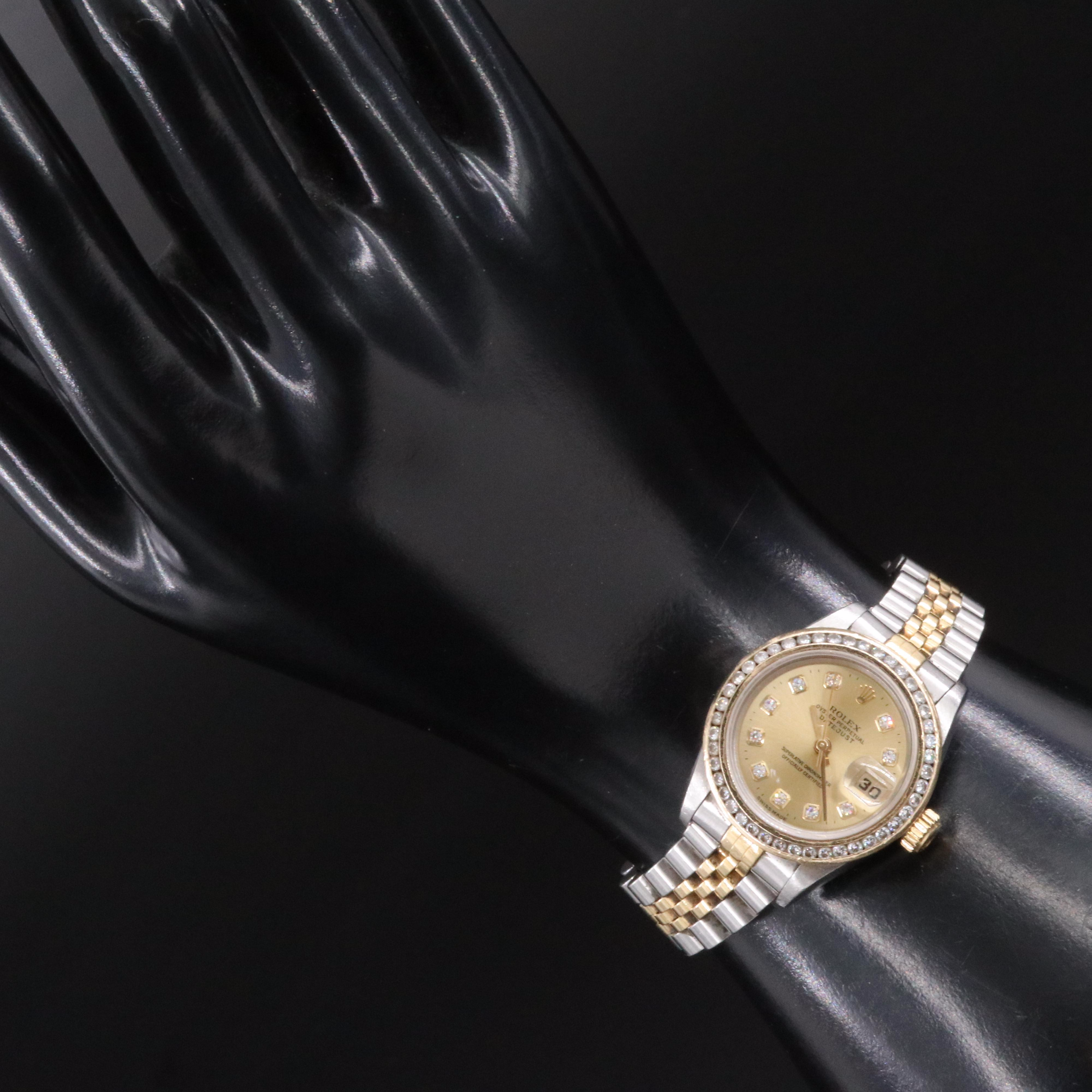 1995 Rolex Datejust Custom Diamond Dial & Bezel Watch