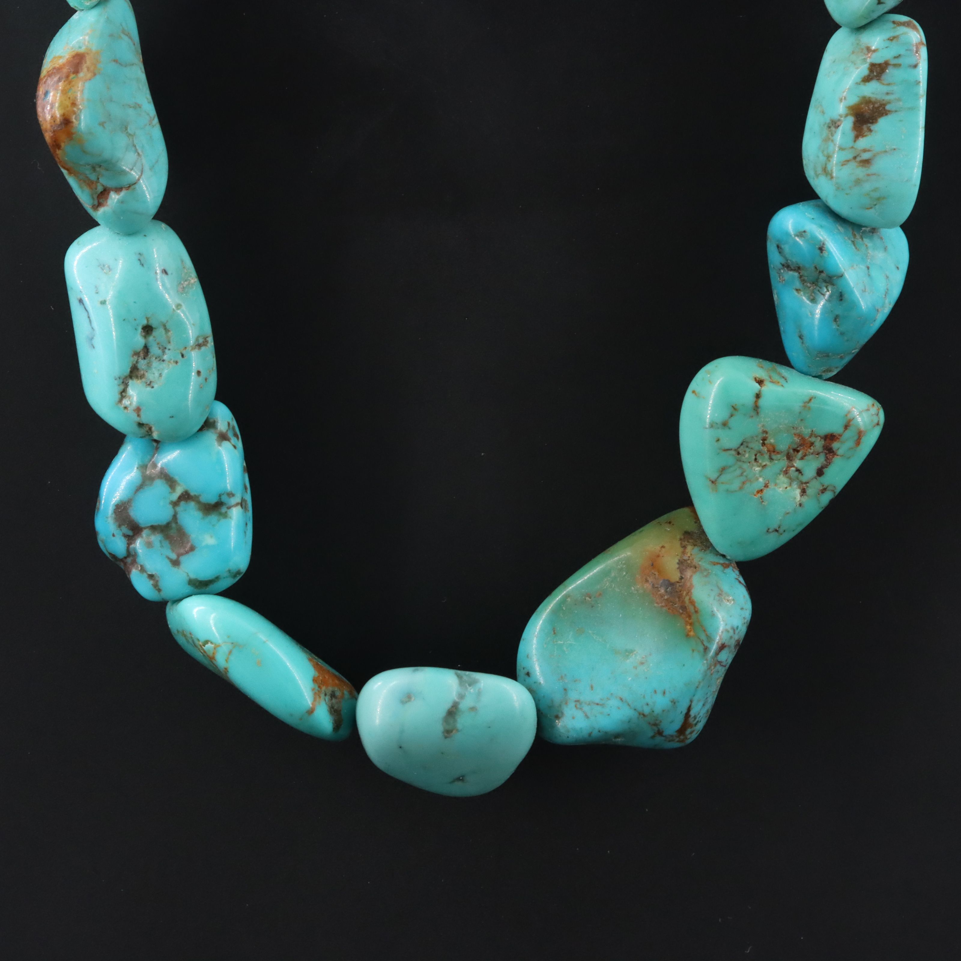 Desert Rose Trading Turquoise Necklace with Sterling Clasp