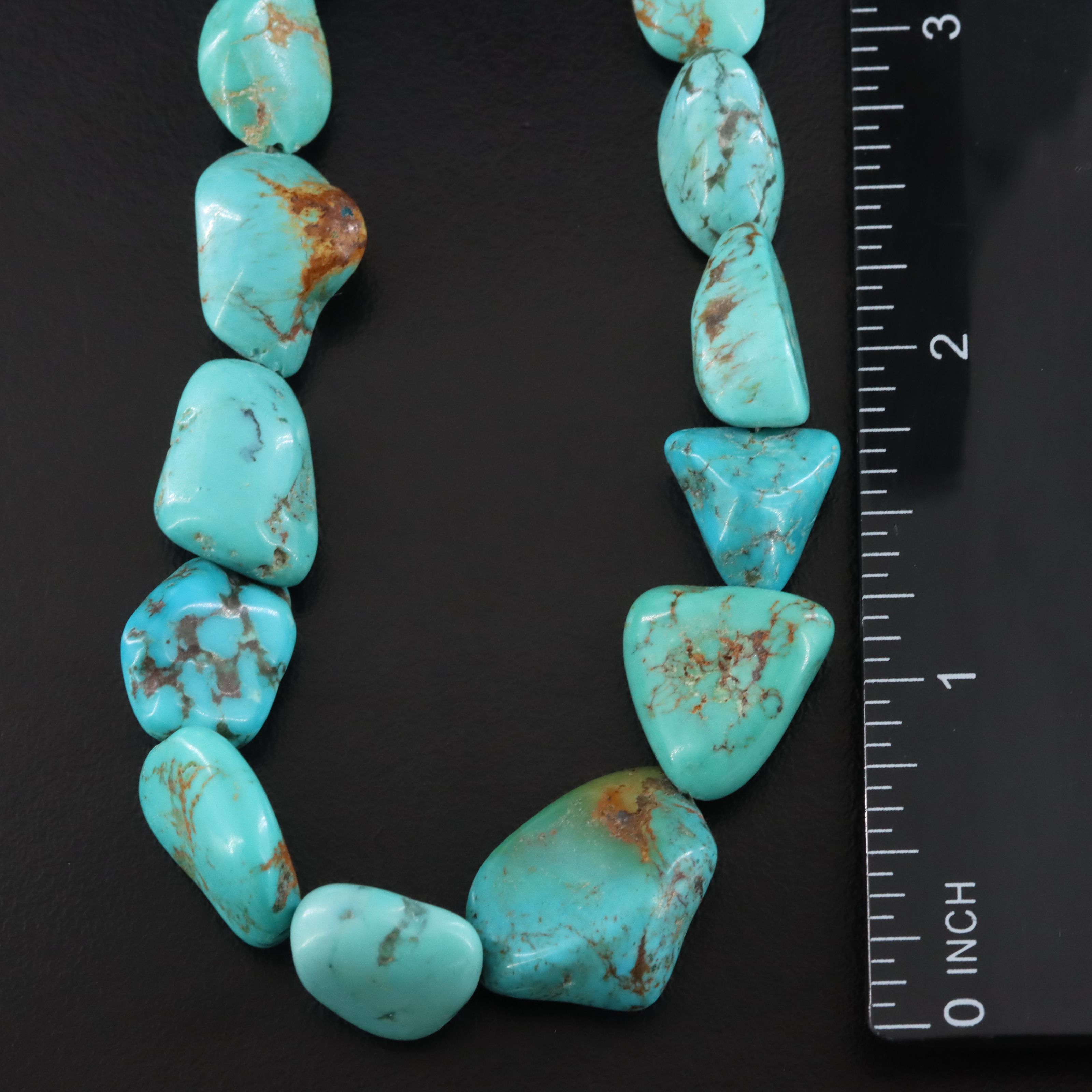 Desert Rose Trading Turquoise Necklace with Sterling Clasp