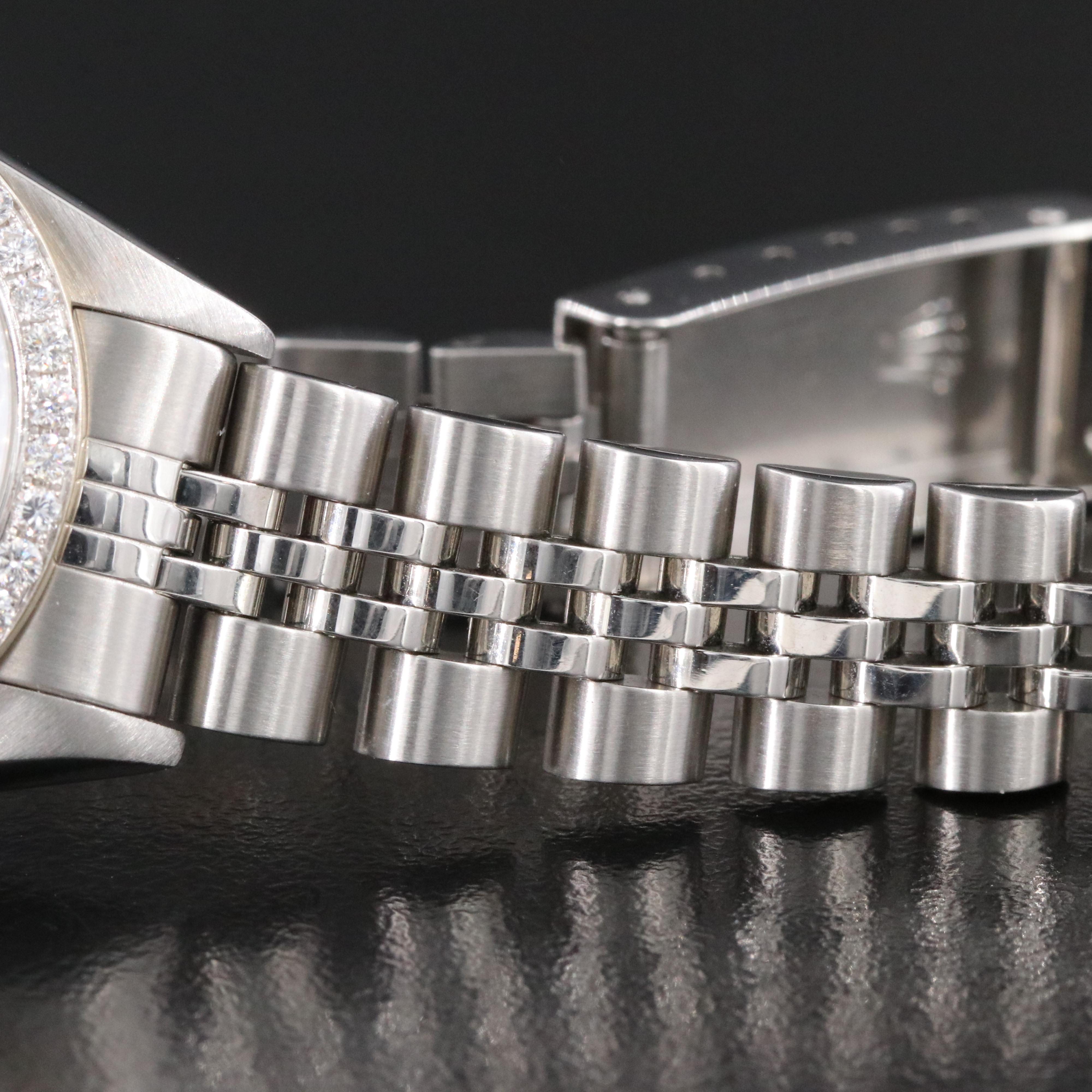 1996 Rolex Datejust Custom M.O.P. Diamond Dial & Bezel Watch