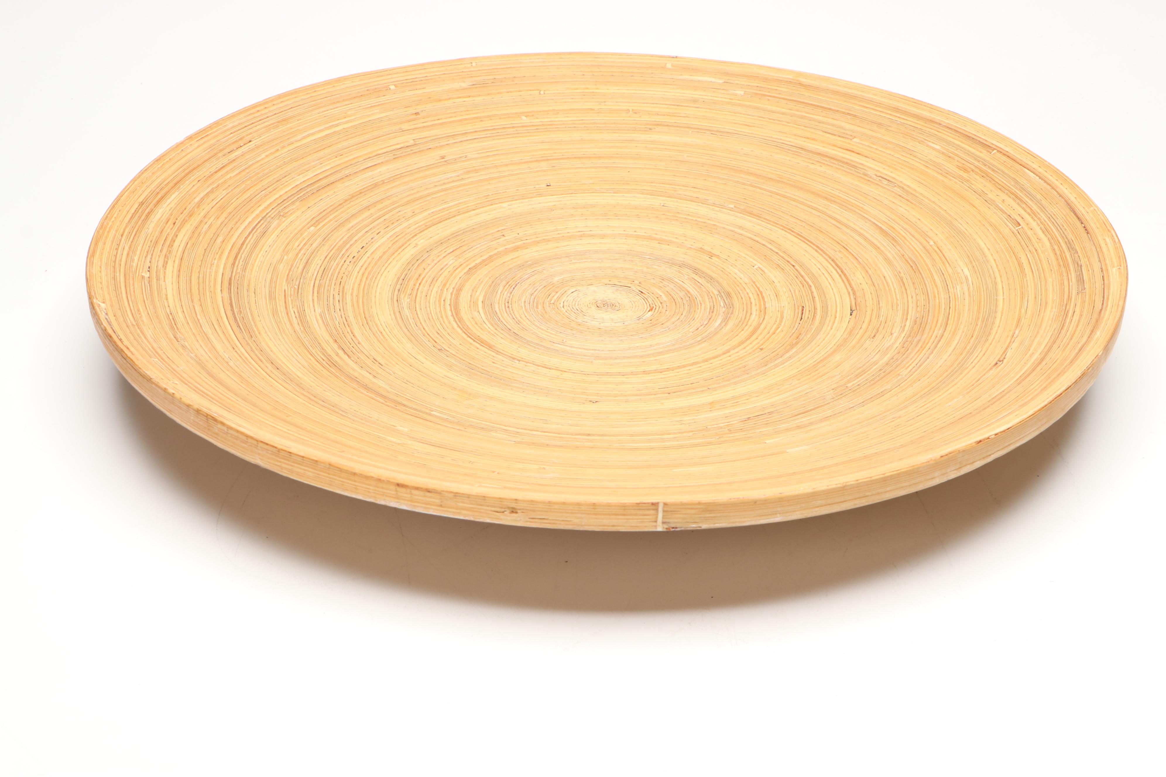 American Folk Art Style Rooster Figurines and Centerpiece Bowl