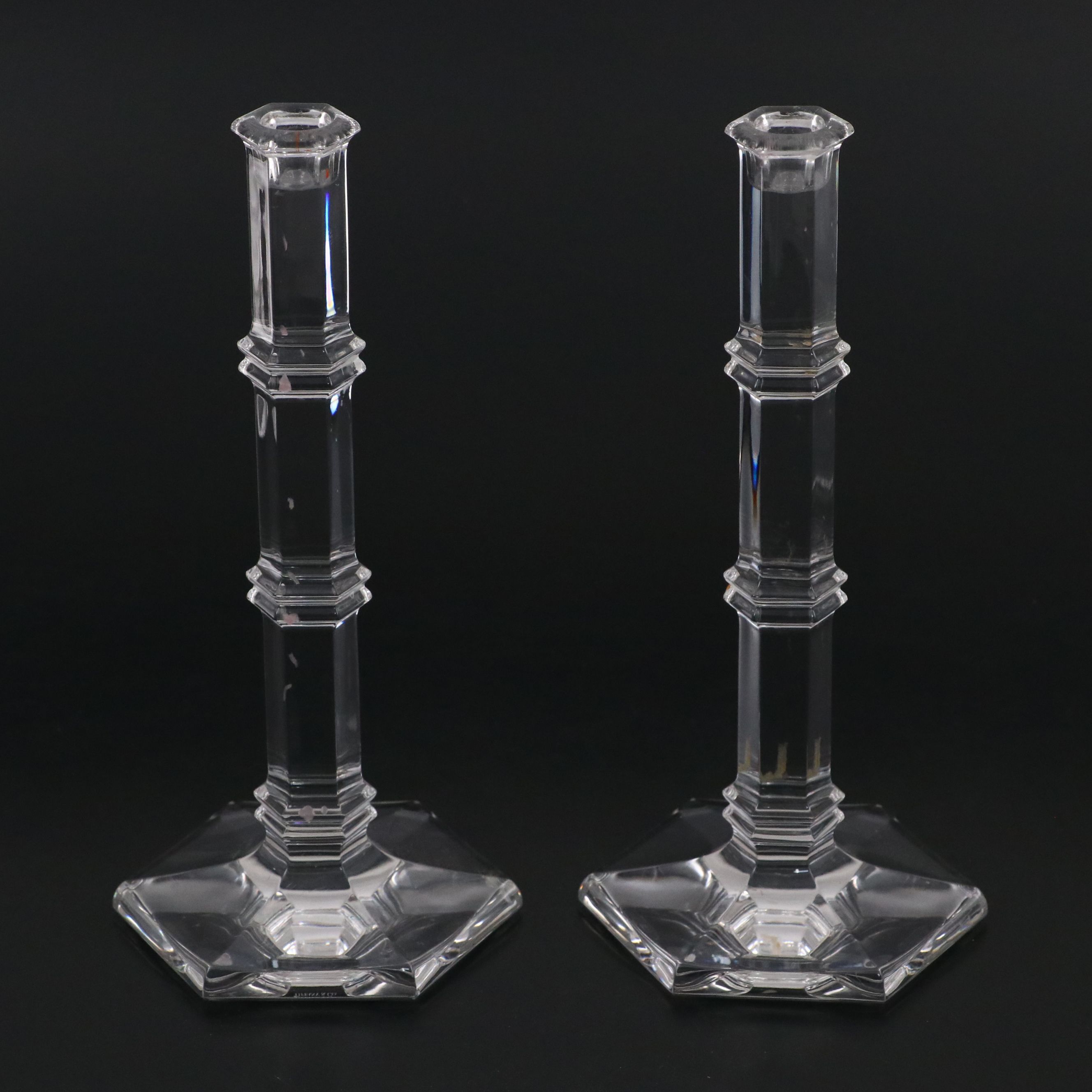 Tiffany & Co. "Windham" Crystal Candlesticks