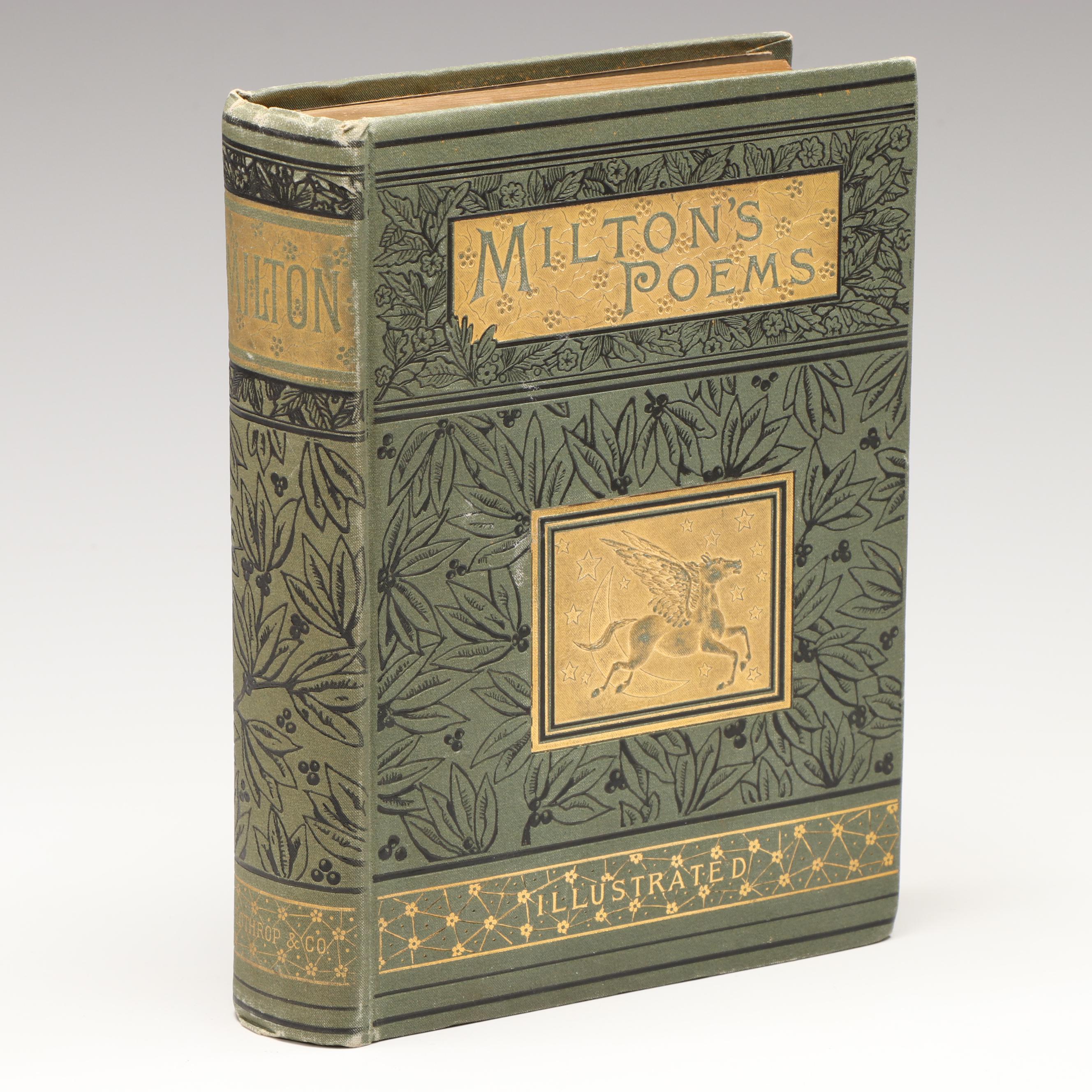 Illustrated Library Edition "Milton's Poems" by David Masson, 1880