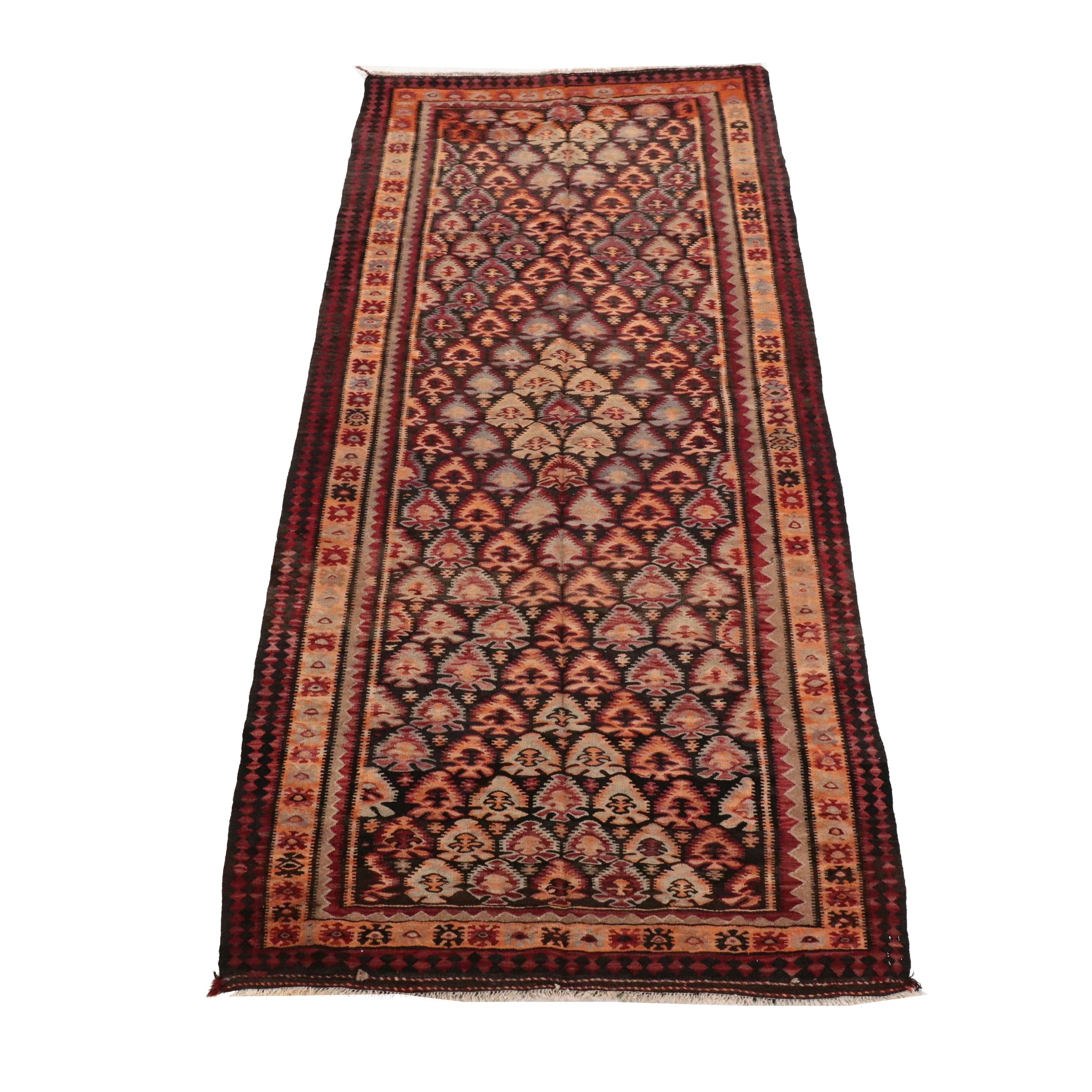 5'2 x 11'6 Handwoven Turkish Kilim Long Rug
