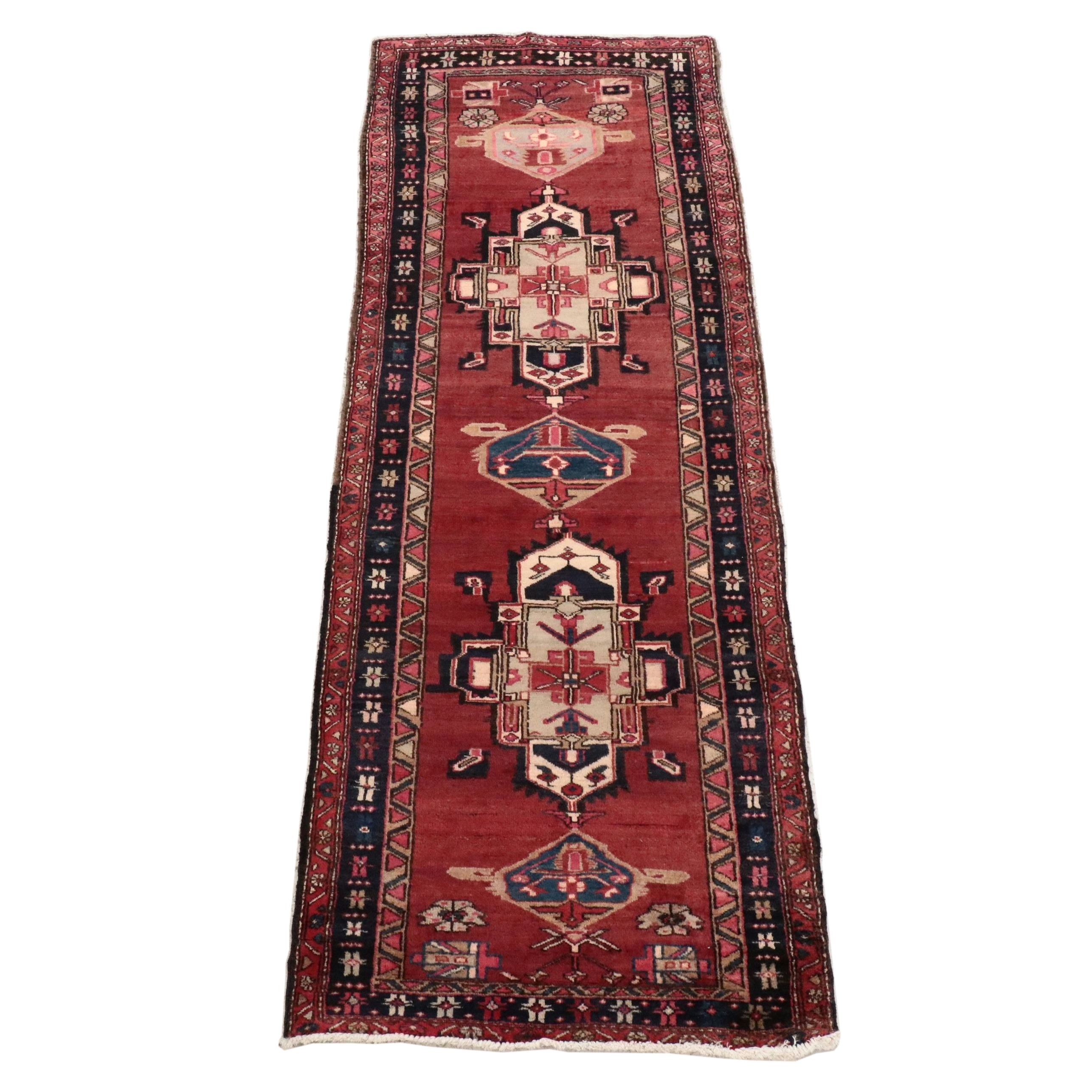 3'7 x 10'3 Hand-Knotted Persian Meshkin Long Rug