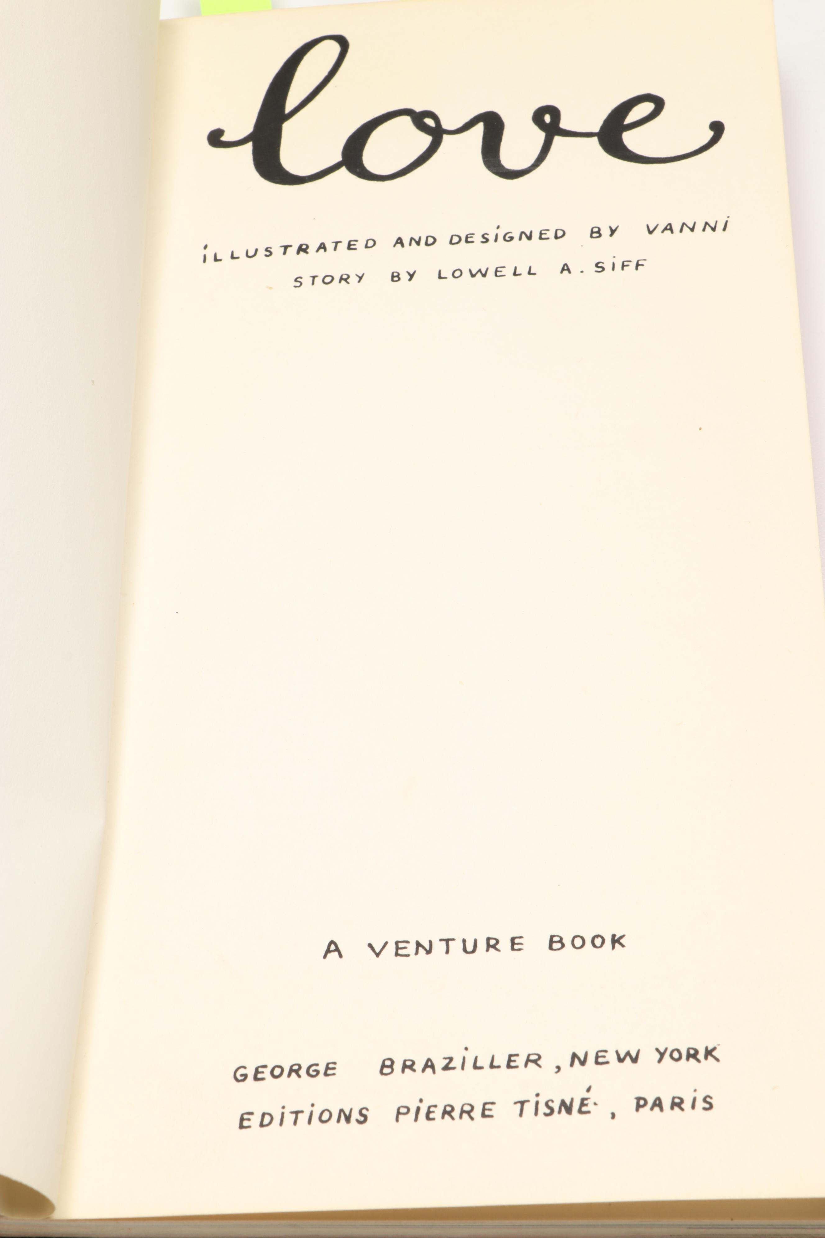 Gian Berto Vanni Illustrated "Love" by Lowell A. Siff, 1964