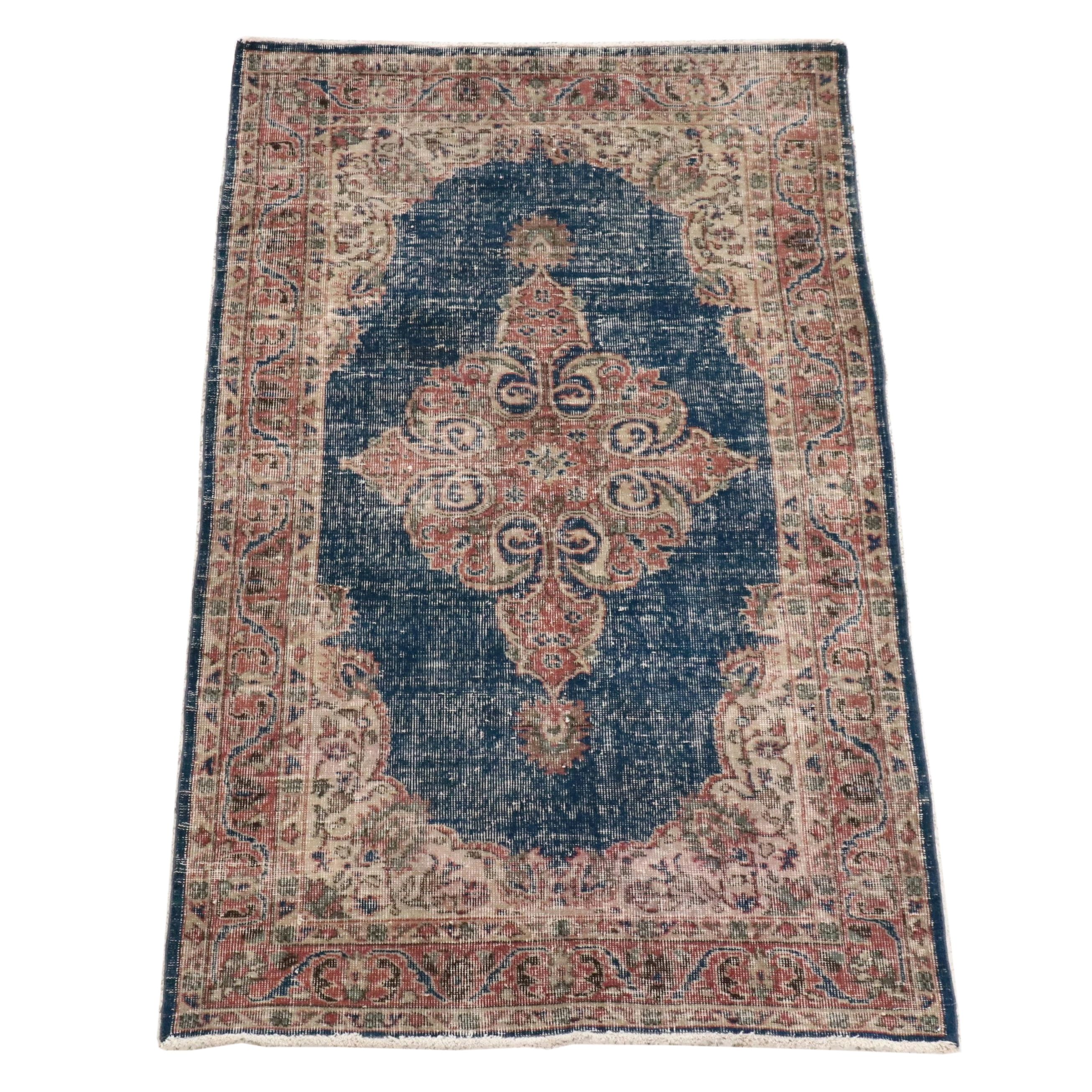 3'9 x 6'7 Hand-Knotted Persian Bijar Area Rug