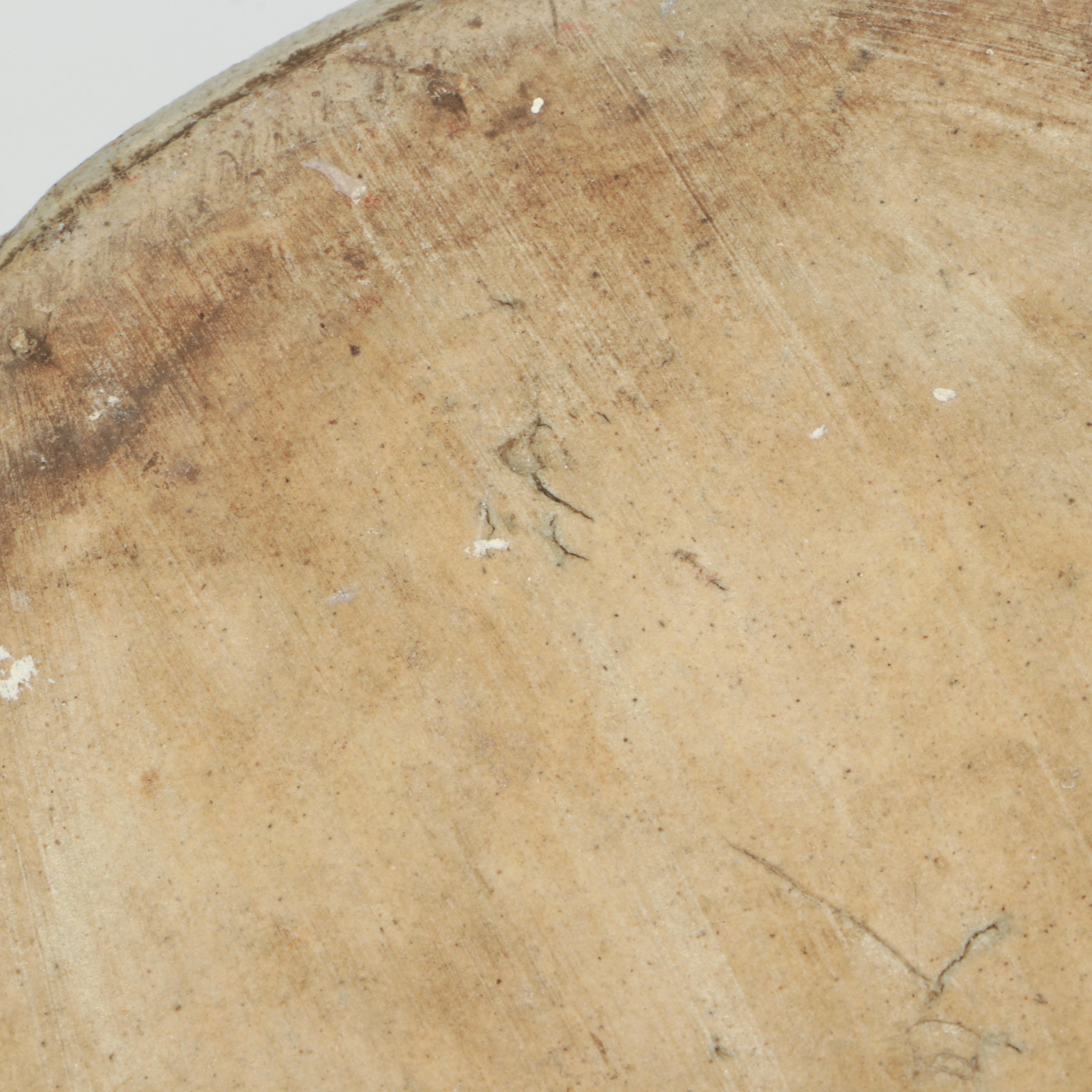 English Drip Glazed Stoneware Water Flagon, Early 20th Century